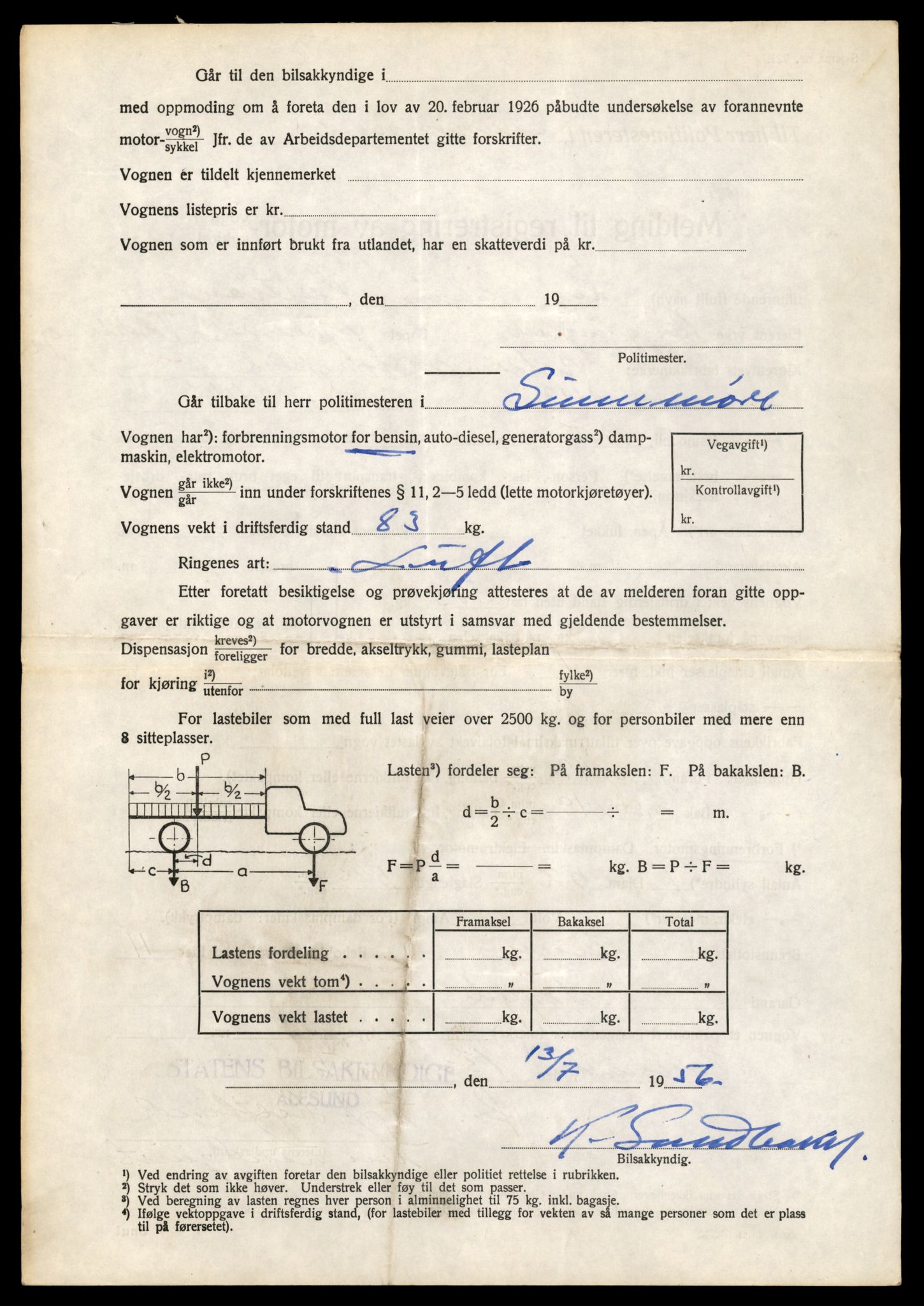 Møre og Romsdal vegkontor - Ålesund trafikkstasjon, AV/SAT-A-4099/F/Fe/L0039: Registreringskort for kjøretøy T 13361 - T 13530, 1927-1998, p. 2996