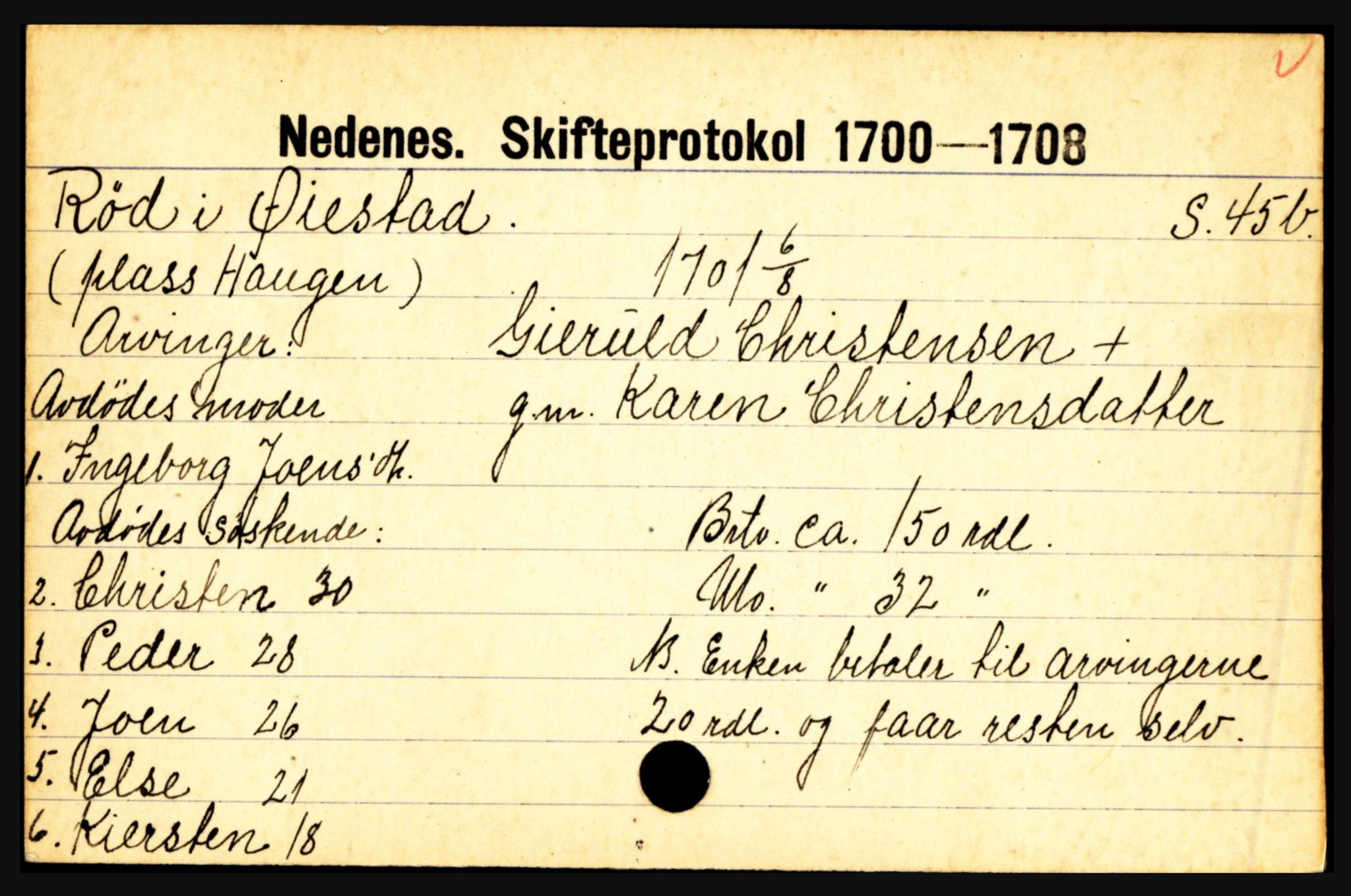 Nedenes sorenskriveri før 1824, AV/SAK-1221-0007/H, p. 24677