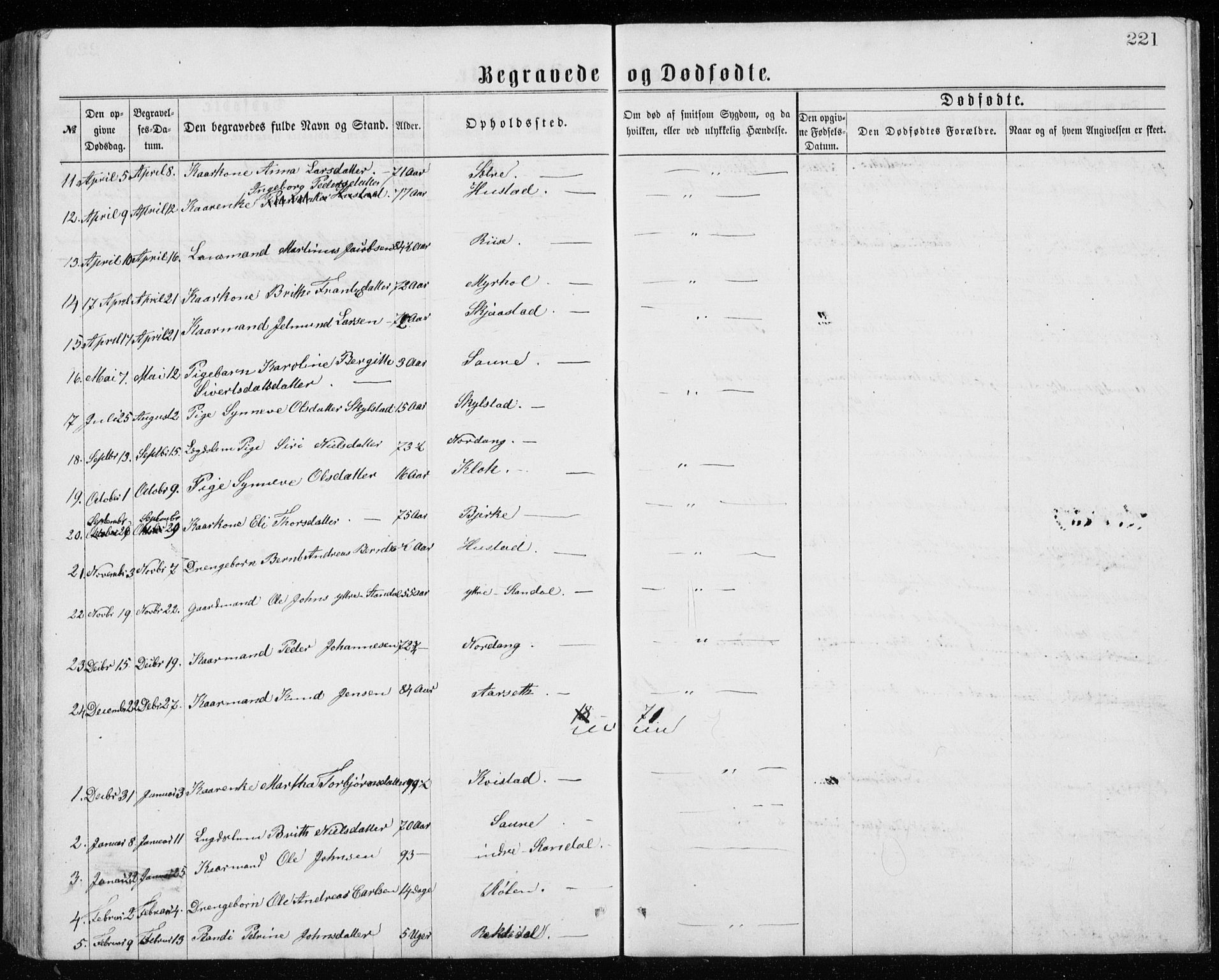 Ministerialprotokoller, klokkerbøker og fødselsregistre - Møre og Romsdal, AV/SAT-A-1454/515/L0214: Parish register (copy) no. 515C01, 1865-1883, p. 221