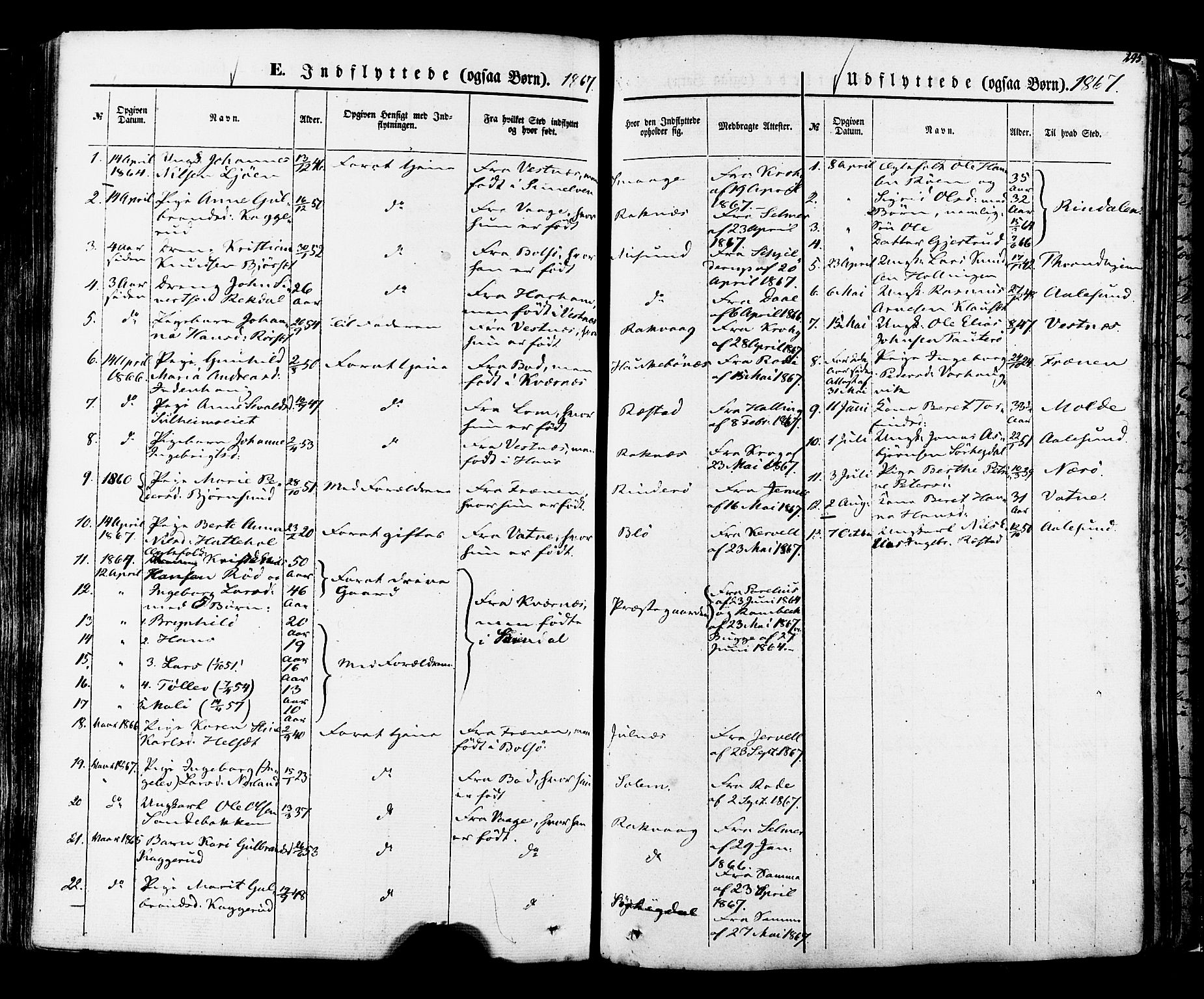 Ministerialprotokoller, klokkerbøker og fødselsregistre - Møre og Romsdal, AV/SAT-A-1454/560/L0719: Parish register (official) no. 560A03, 1845-1872, p. 295