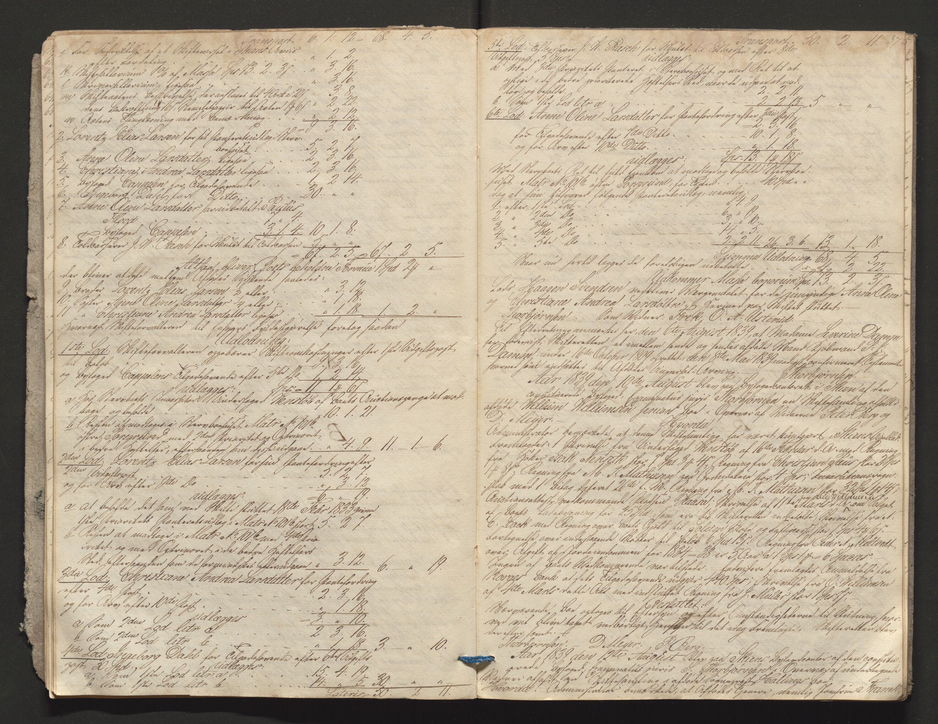 Porsgrunn byfogd, AV/SAKO-A-106/H/Hb/L0003: Skifteprotokoll, 1839-1842, p. 36-37