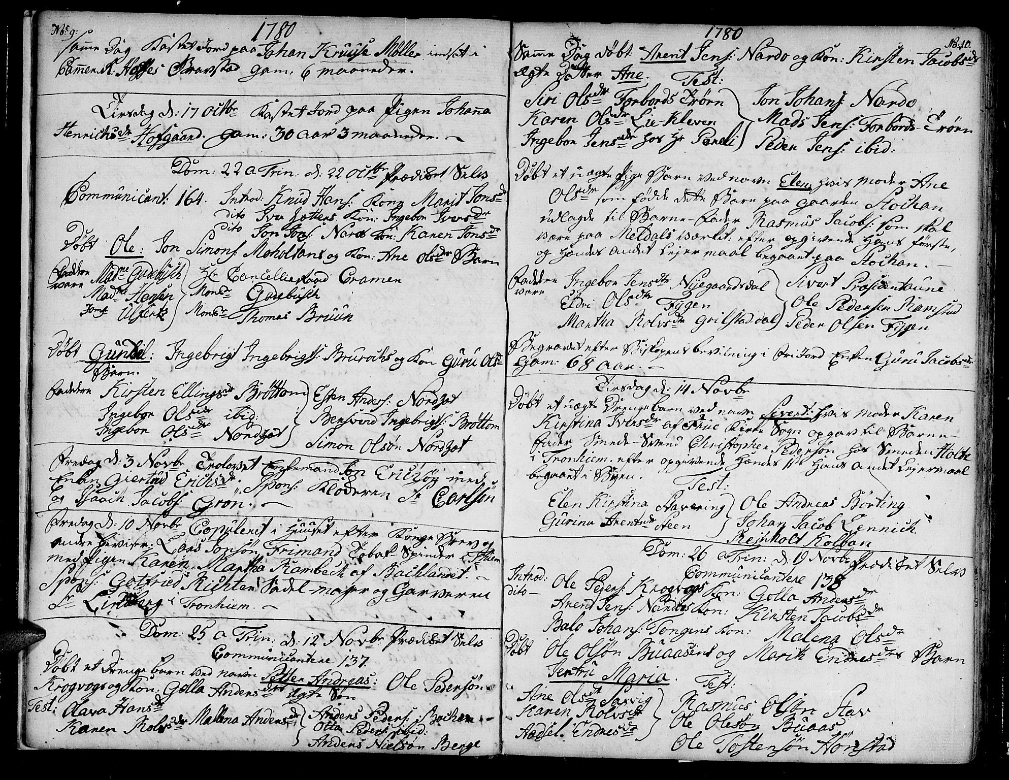 Ministerialprotokoller, klokkerbøker og fødselsregistre - Sør-Trøndelag, SAT/A-1456/604/L0180: Parish register (official) no. 604A01, 1780-1797, p. 9-10