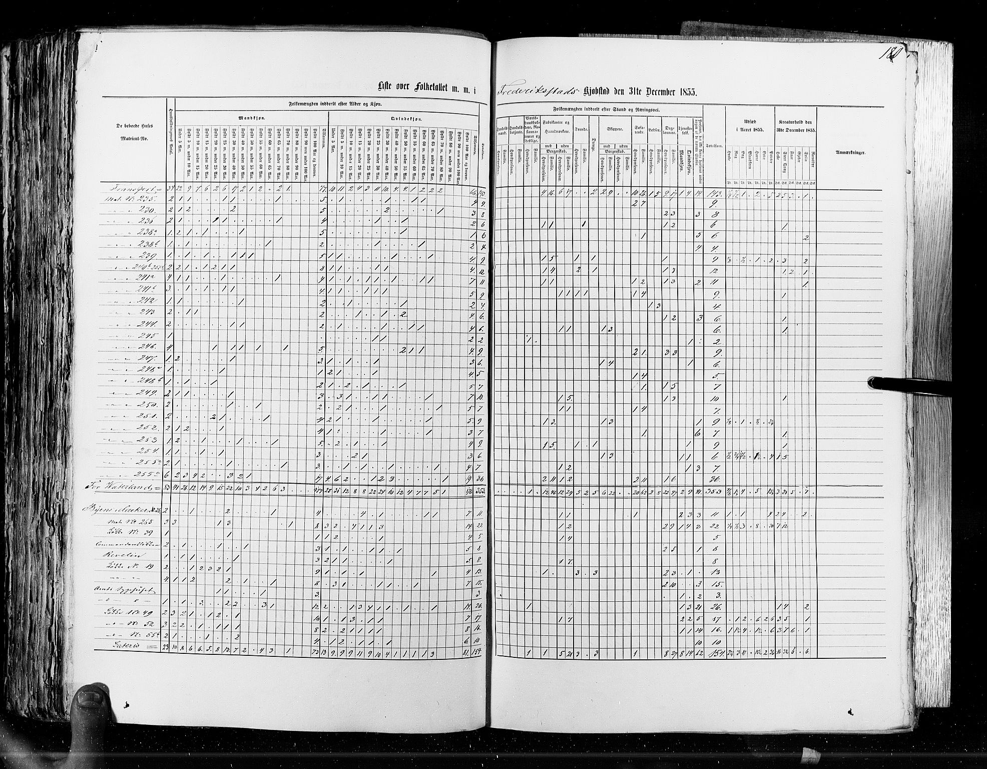 RA, Census 1855, vol. 7: Fredrikshald-Kragerø, 1855, p. 180