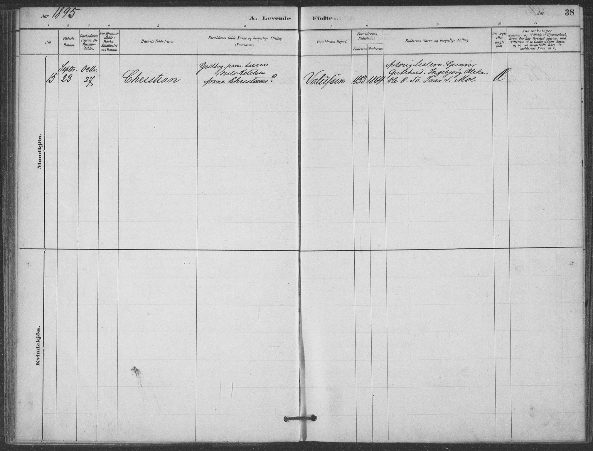 Hjartdal kirkebøker, SAKO/A-270/F/Fa/L0010: Parish register (official) no. I 10, 1880-1929, p. 38