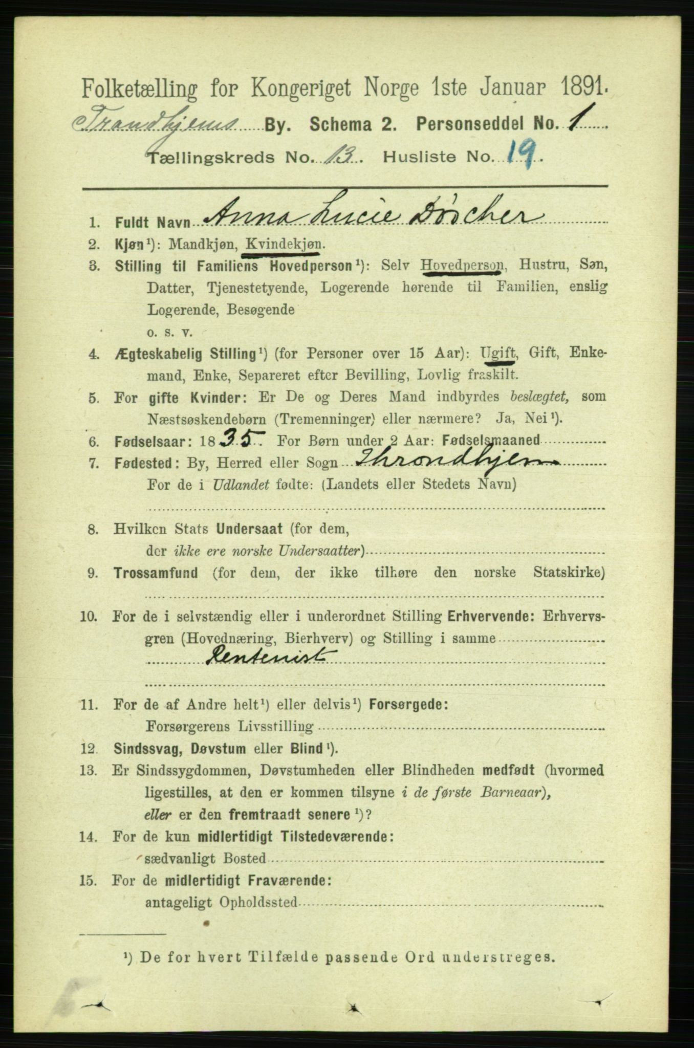 RA, 1891 census for 1601 Trondheim, 1891, p. 10430