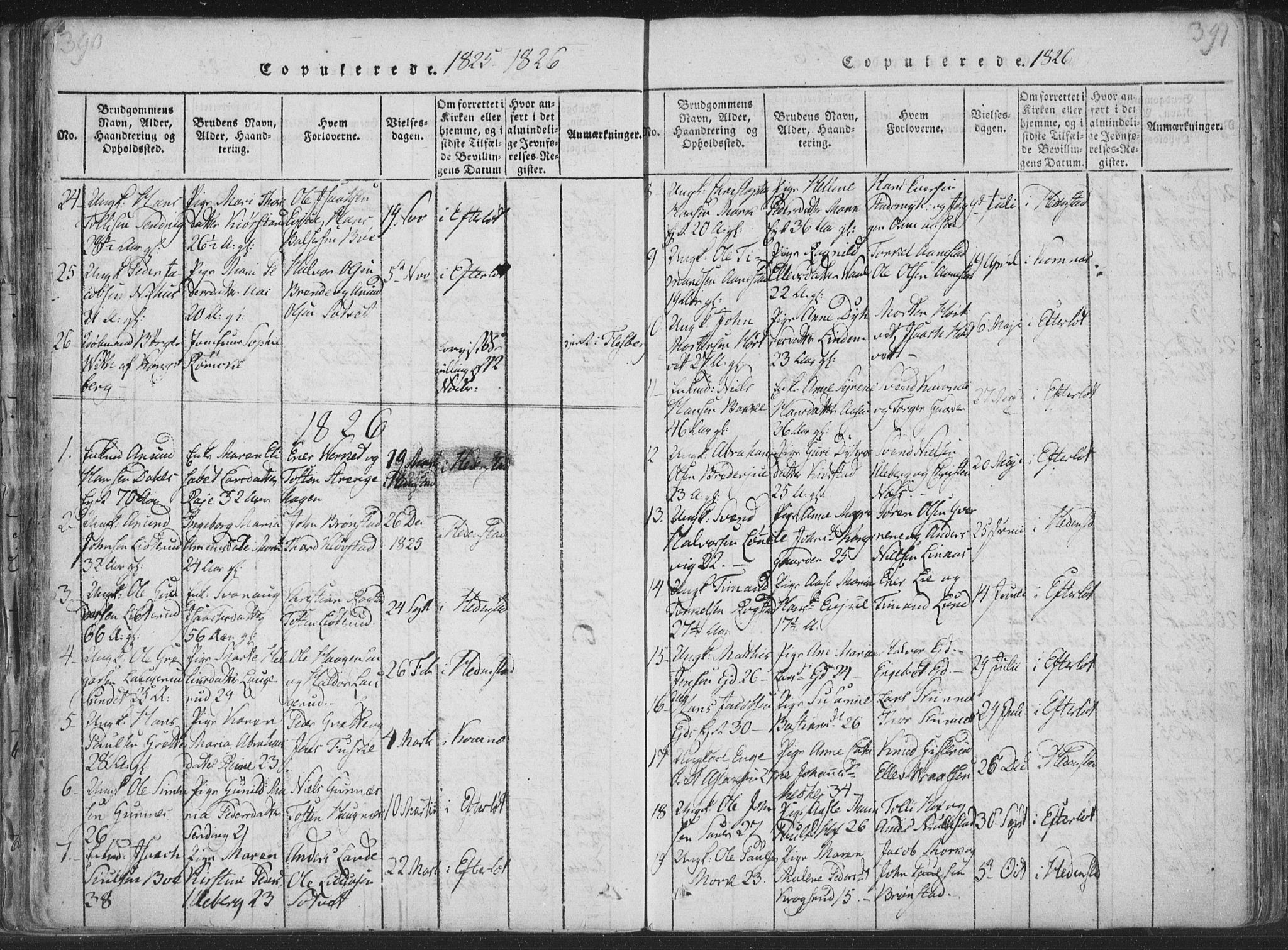 Sandsvær kirkebøker, SAKO/A-244/F/Fa/L0004: Parish register (official) no. I 4, 1817-1839, p. 390-391