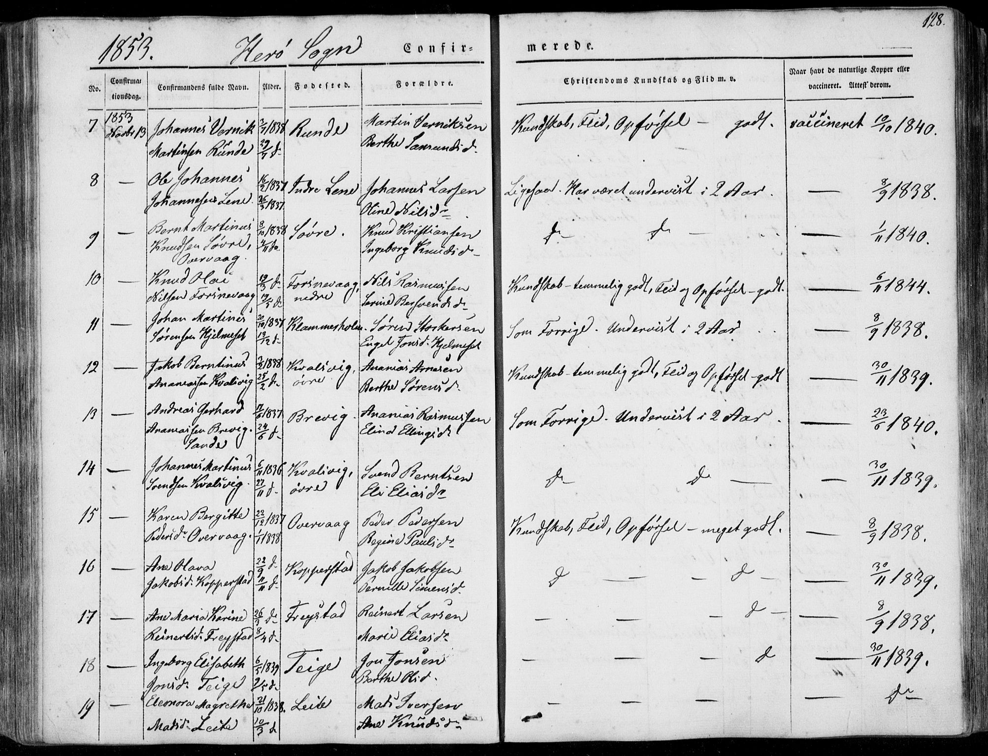 Ministerialprotokoller, klokkerbøker og fødselsregistre - Møre og Romsdal, AV/SAT-A-1454/507/L0070: Parish register (official) no. 507A05, 1842-1873, p. 128