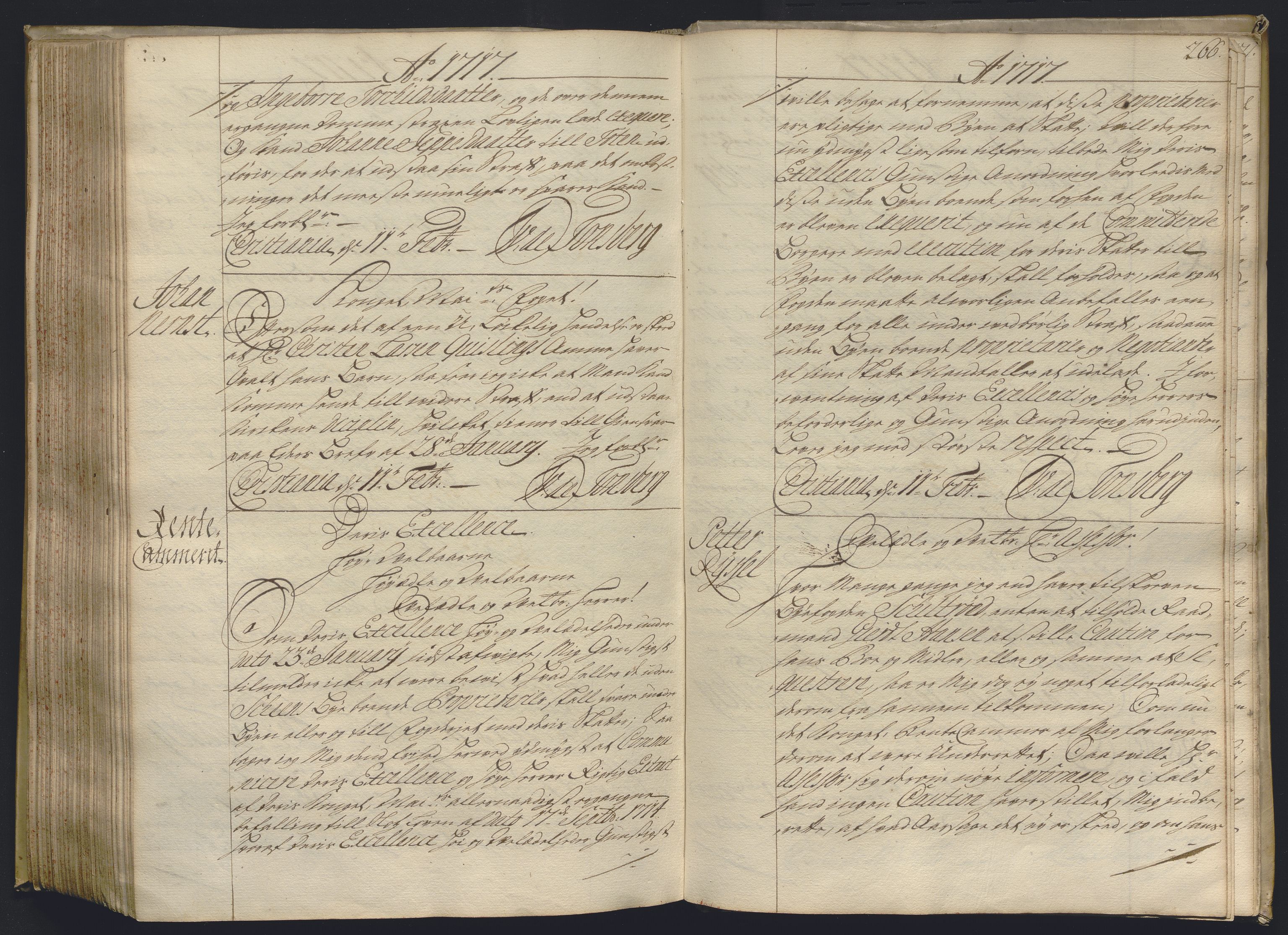 Kristiania stiftamt, AV/SAO-A-10386/B/Ba/L0004: Kopibok, 1715-1717, p. 265b-266a