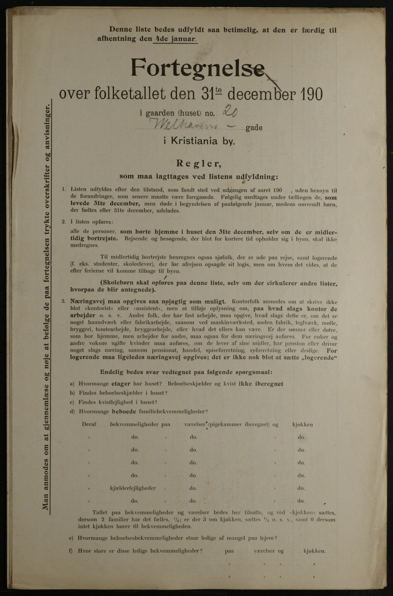 OBA, Municipal Census 1901 for Kristiania, 1901, p. 19436