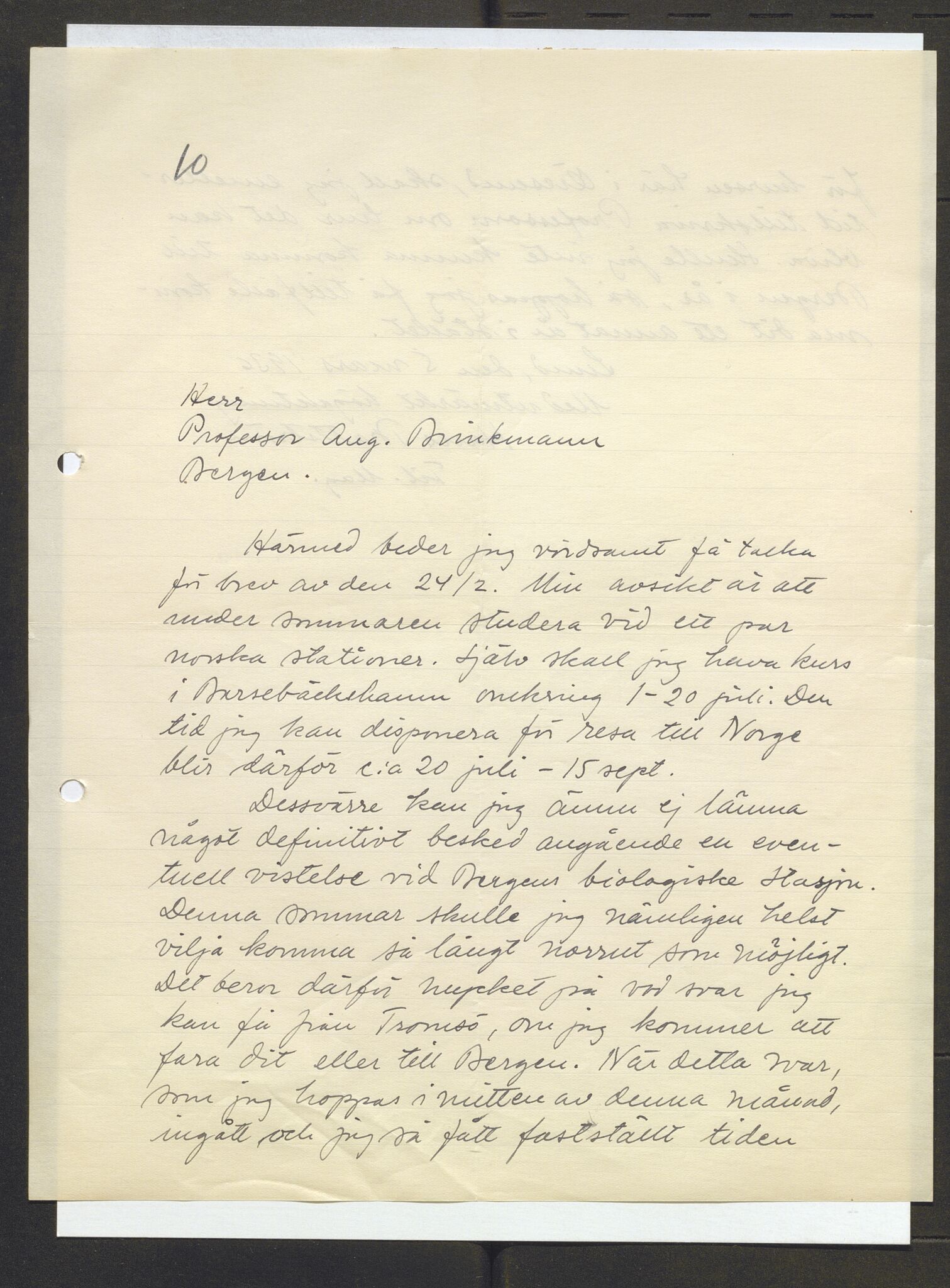 Bergens Museum, AV/SAB-A-17301/13/D/L0002: Korrespondanse , 1928-1940, p. 373