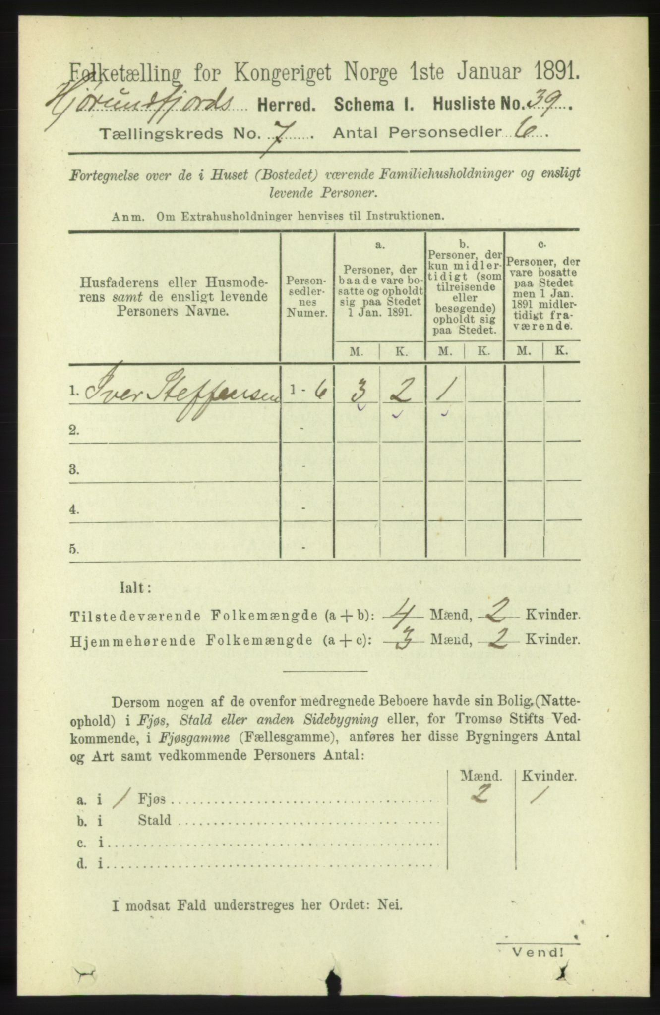 RA, 1891 census for 1522 Hjørundfjord, 1891, p. 1502