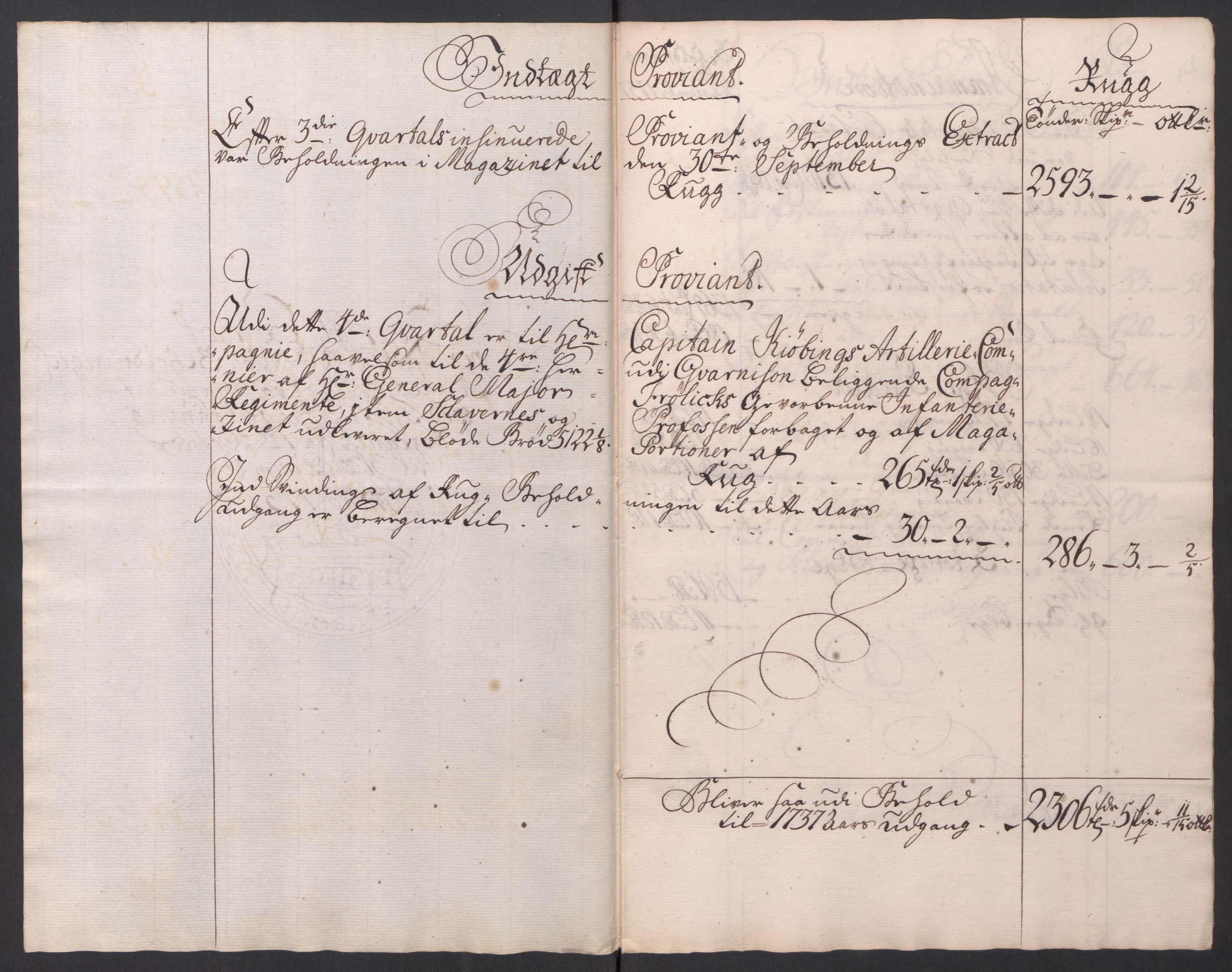 Kommanderende general (KG I) med Det norske krigsdirektorium, AV/RA-EA-5419/D/L0154: Fredriksten festning: Brev, inventarfortegnelser og regnskapsekstrakter, 1730-1739, p. 545