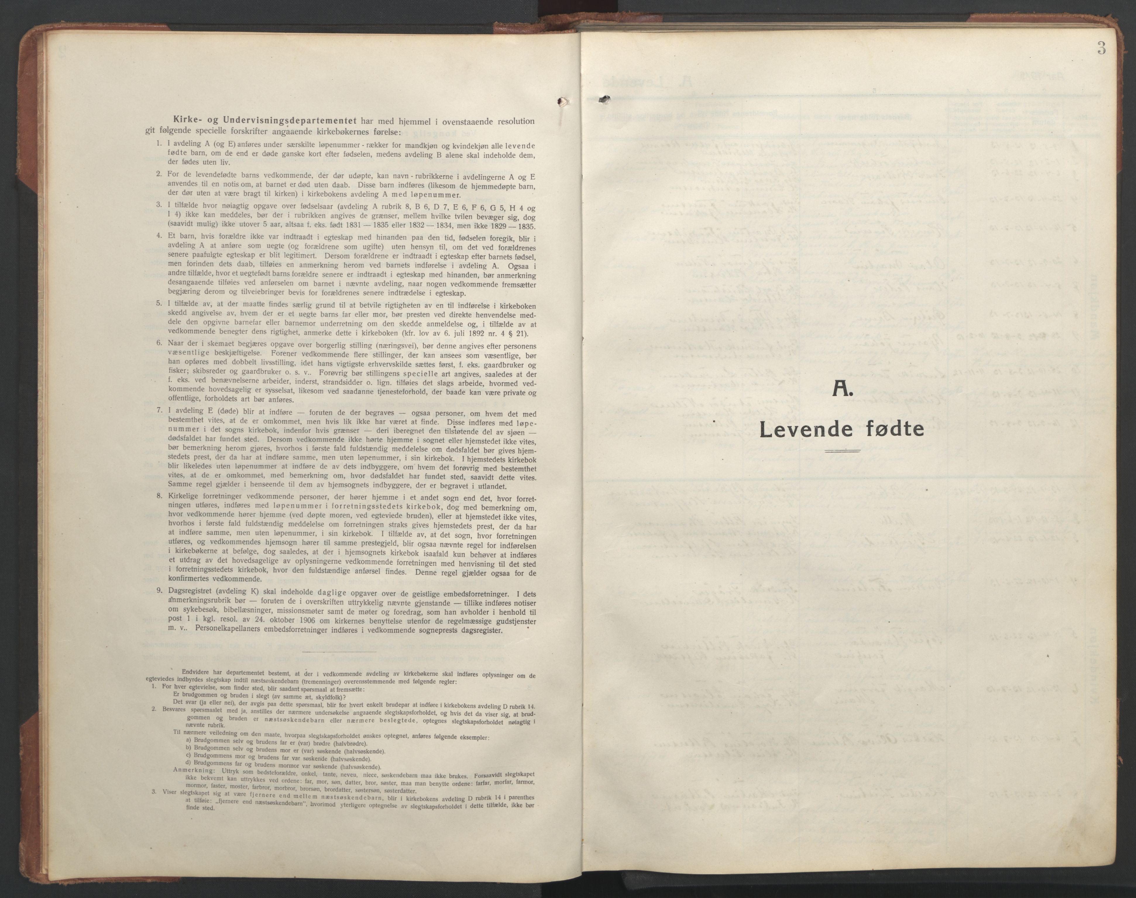 Ministerialprotokoller, klokkerbøker og fødselsregistre - Nordland, SAT/A-1459/890/L1291: Parish register (copy) no. 890C02, 1913-1954, p. 3