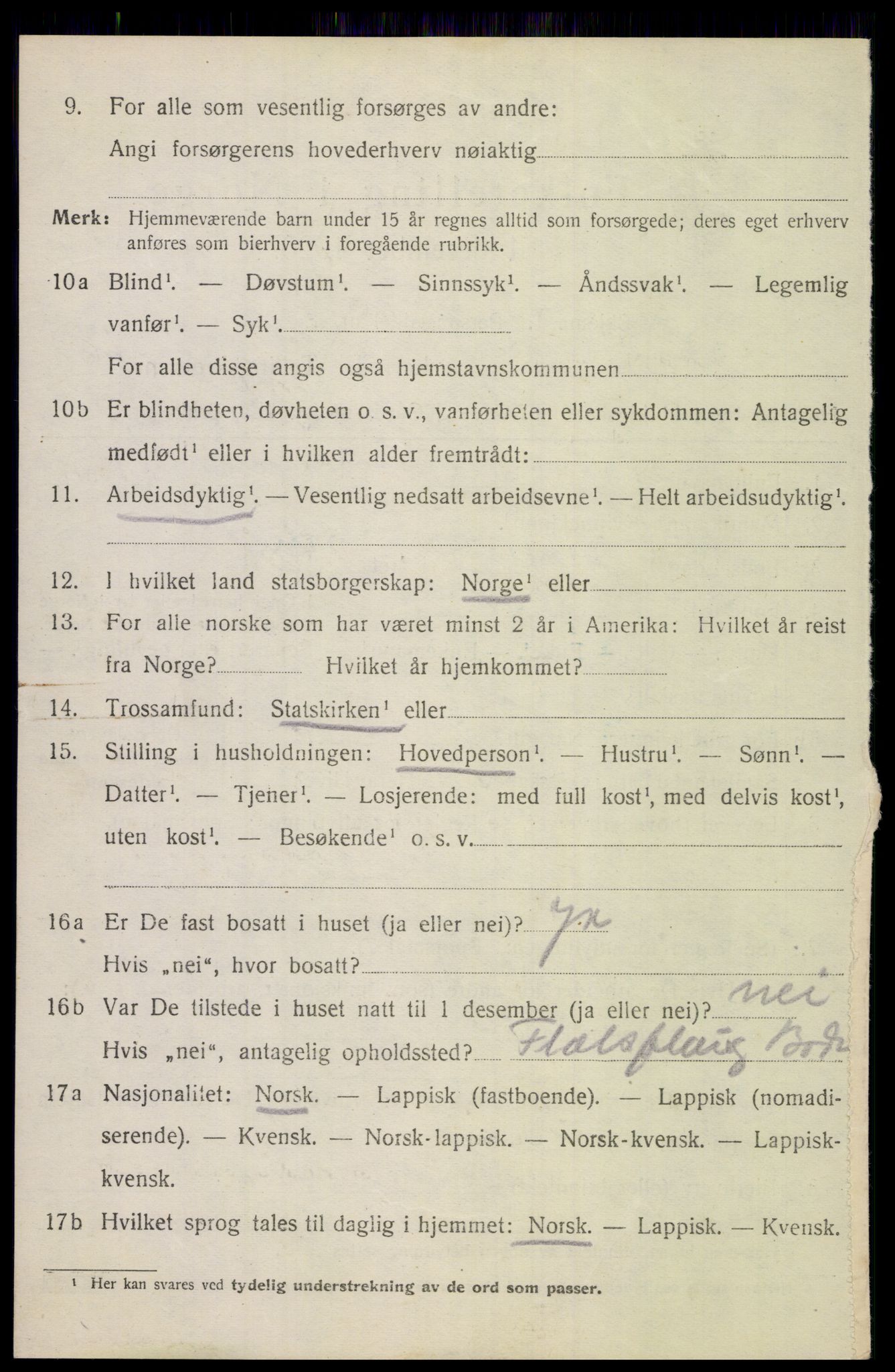 SAT, 1920 census for Bodin, 1920, p. 12269