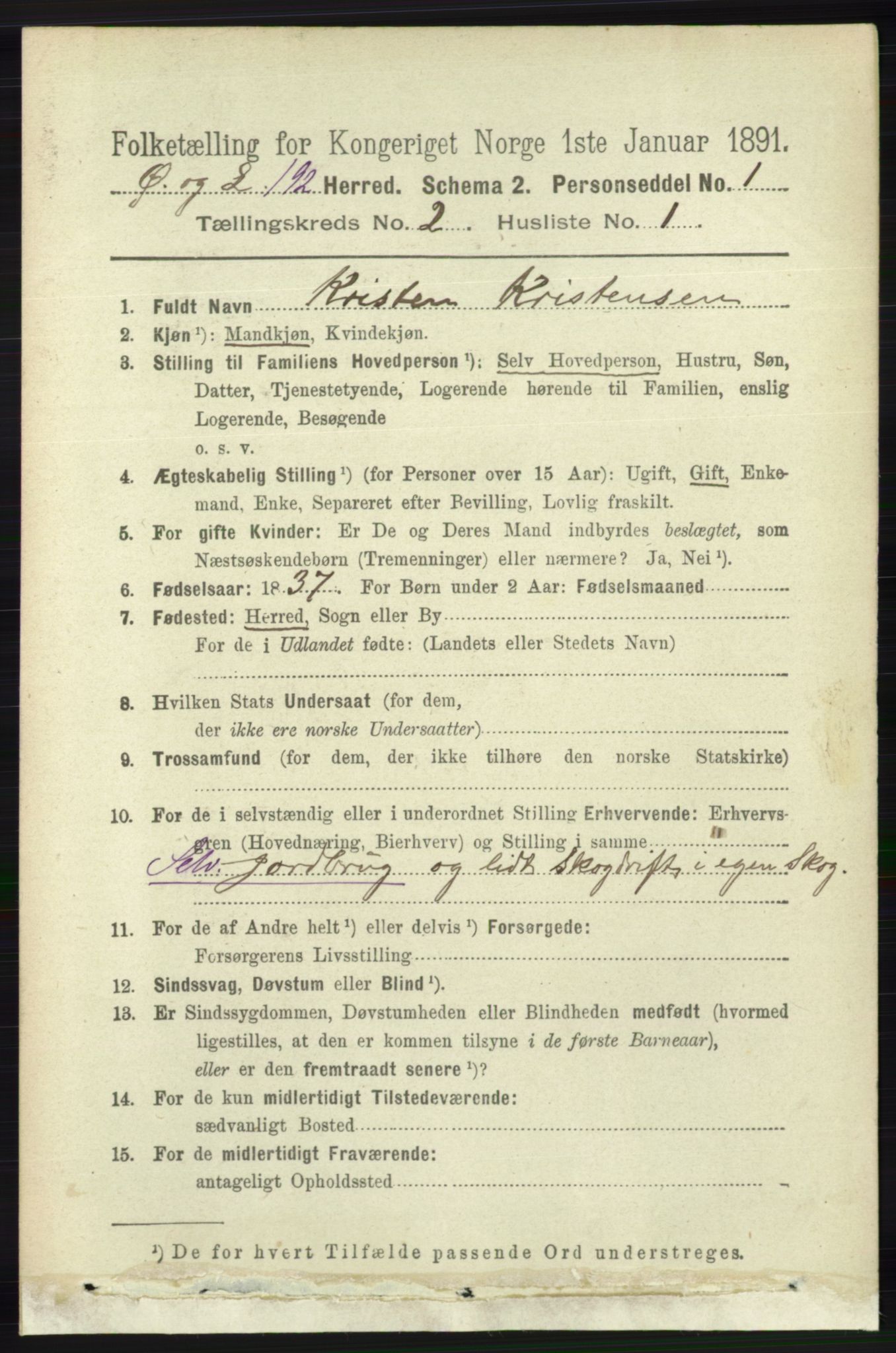 RA, 1891 census for 1021 Øyslebø og Laudal, 1891, p. 475