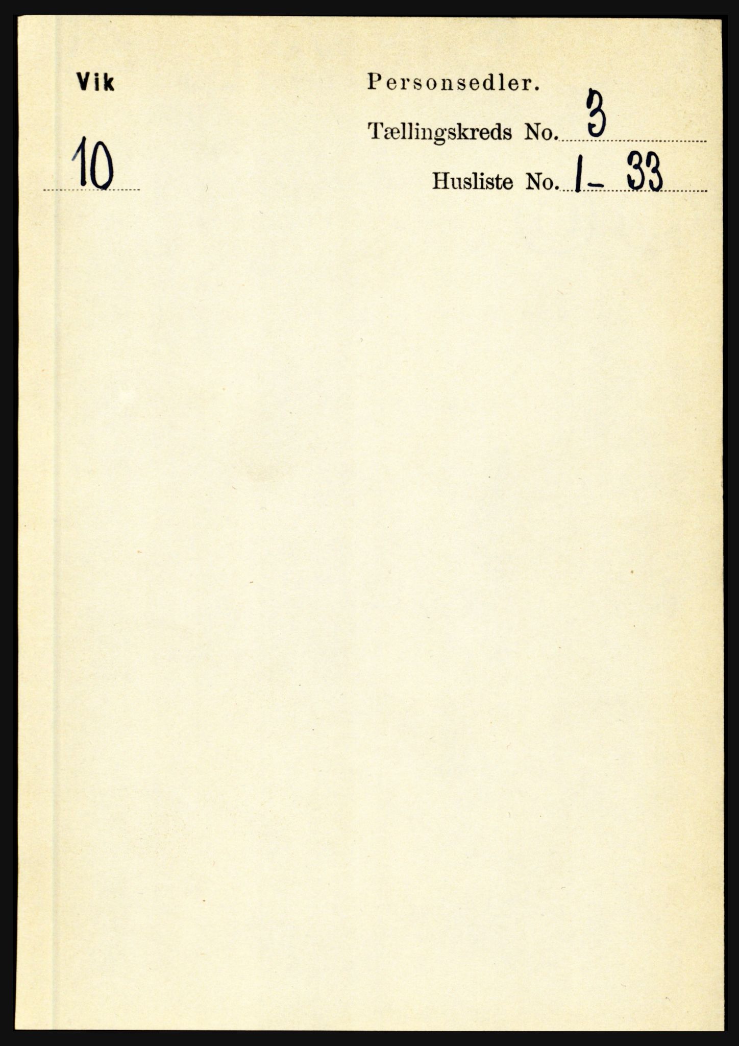 RA, 1891 census for 1417 Vik, 1891, p. 1329