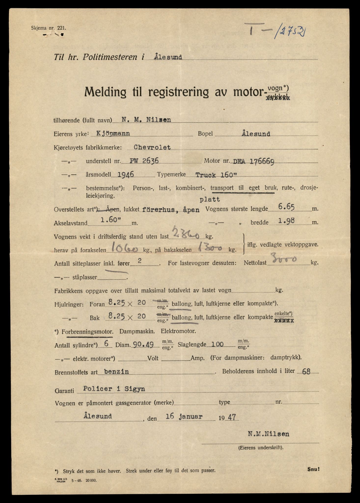 Møre og Romsdal vegkontor - Ålesund trafikkstasjon, AV/SAT-A-4099/F/Fe/L0035: Registreringskort for kjøretøy T 12653 - T 12829, 1927-1998, p. 1901