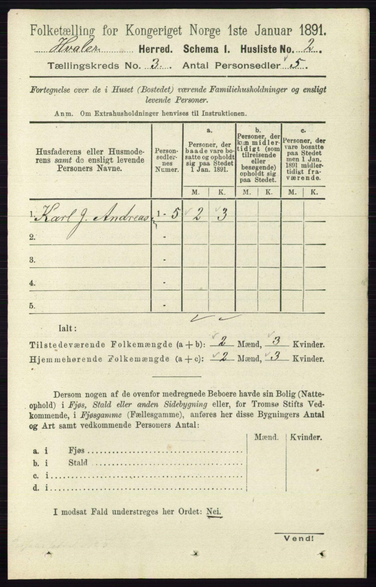 RA, 1891 census for 0111 Hvaler, 1891, p. 1741