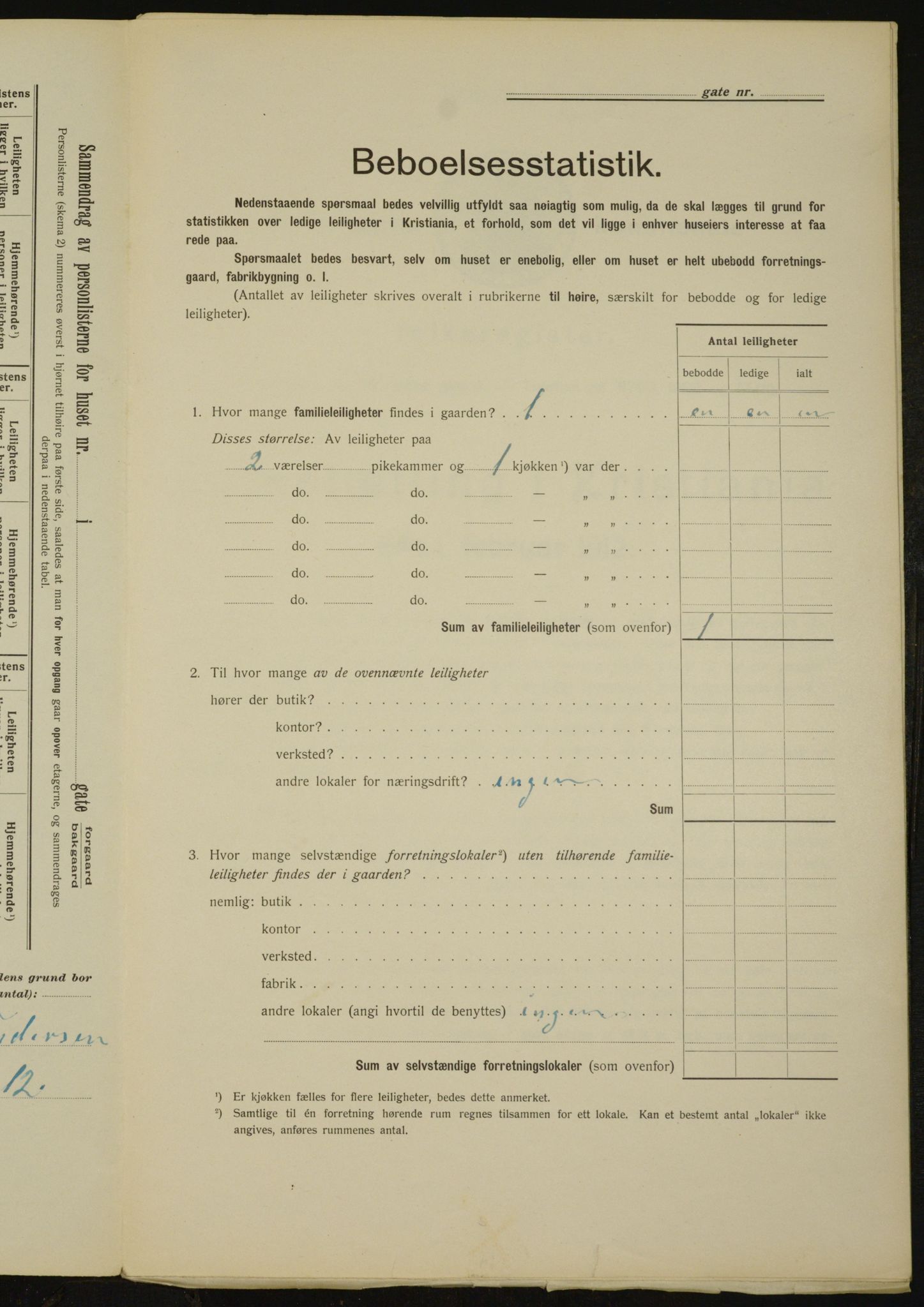 OBA, Municipal Census 1912 for Kristiania, 1912, p. 26570