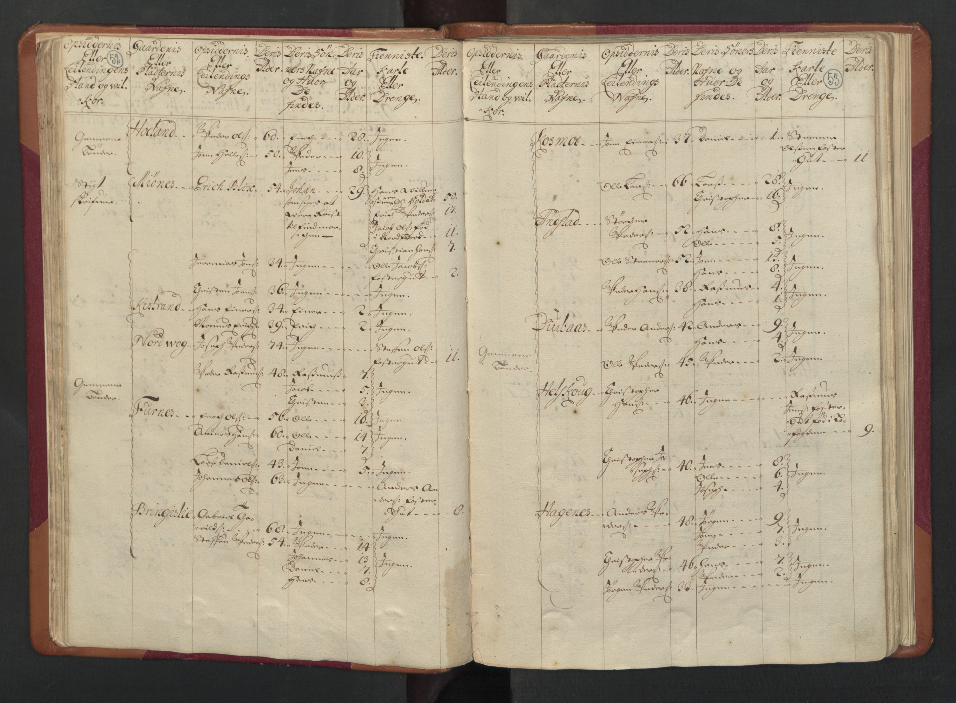 RA, Census (manntall) 1701, no. 17: Salten fogderi, 1701, p. 52-53