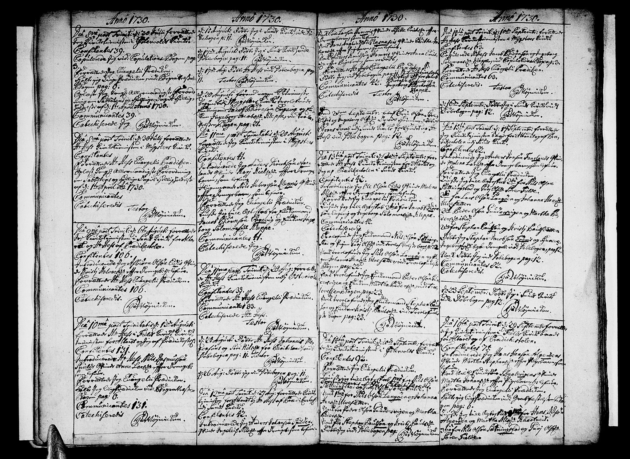 Sund sokneprestembete, AV/SAB-A-99930: Parish register (official) no. A 1, 1729-1740