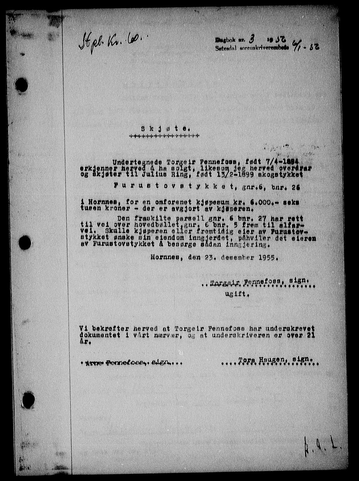 Setesdal sorenskriveri, SAK/1221-0011/G/Gb/L0044: Mortgage book no. A-43, 1956-1957, Diary no: : 3/1956