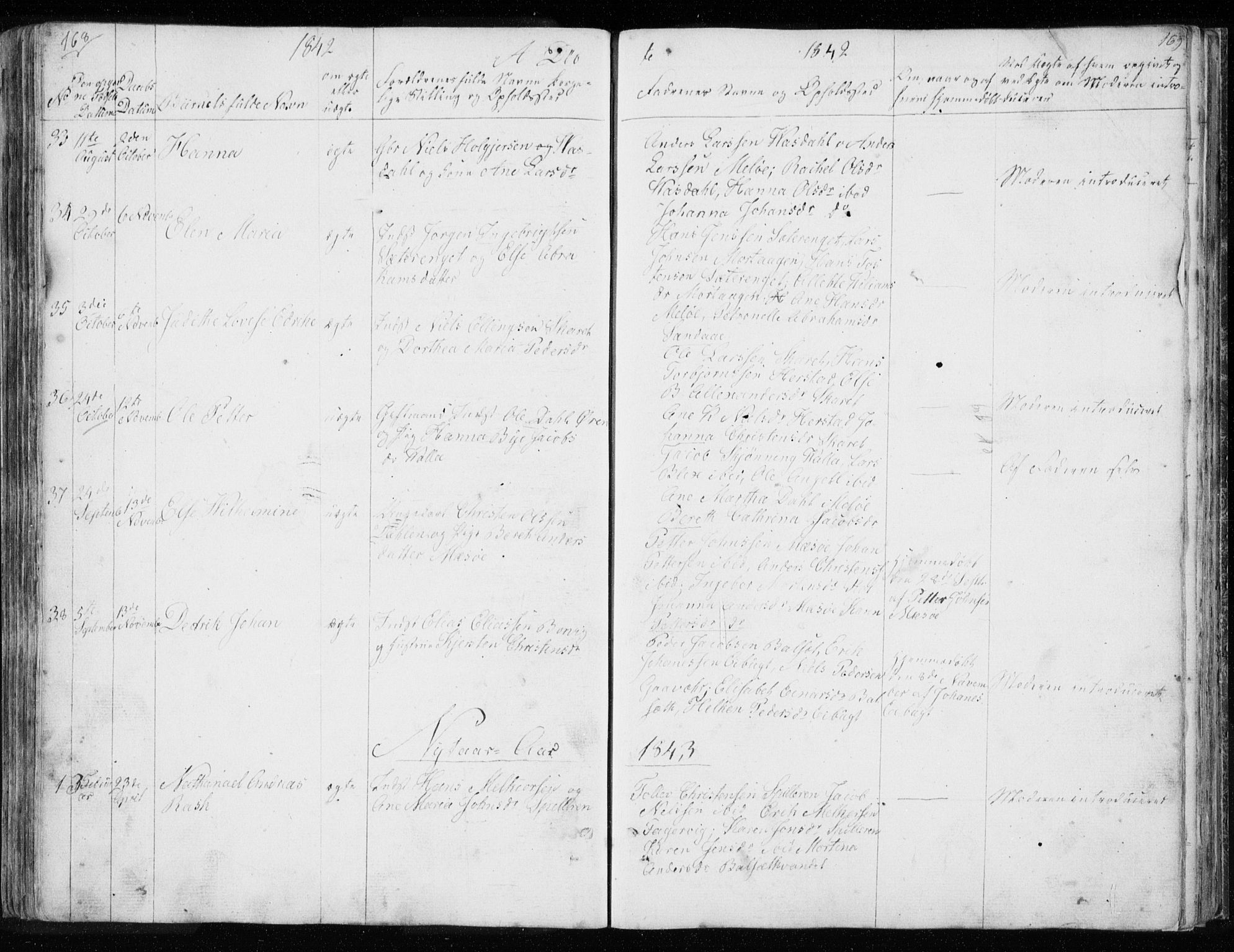 Ministerialprotokoller, klokkerbøker og fødselsregistre - Nordland, SAT/A-1459/843/L0632: Parish register (copy) no. 843C01, 1833-1853, p. 168-169