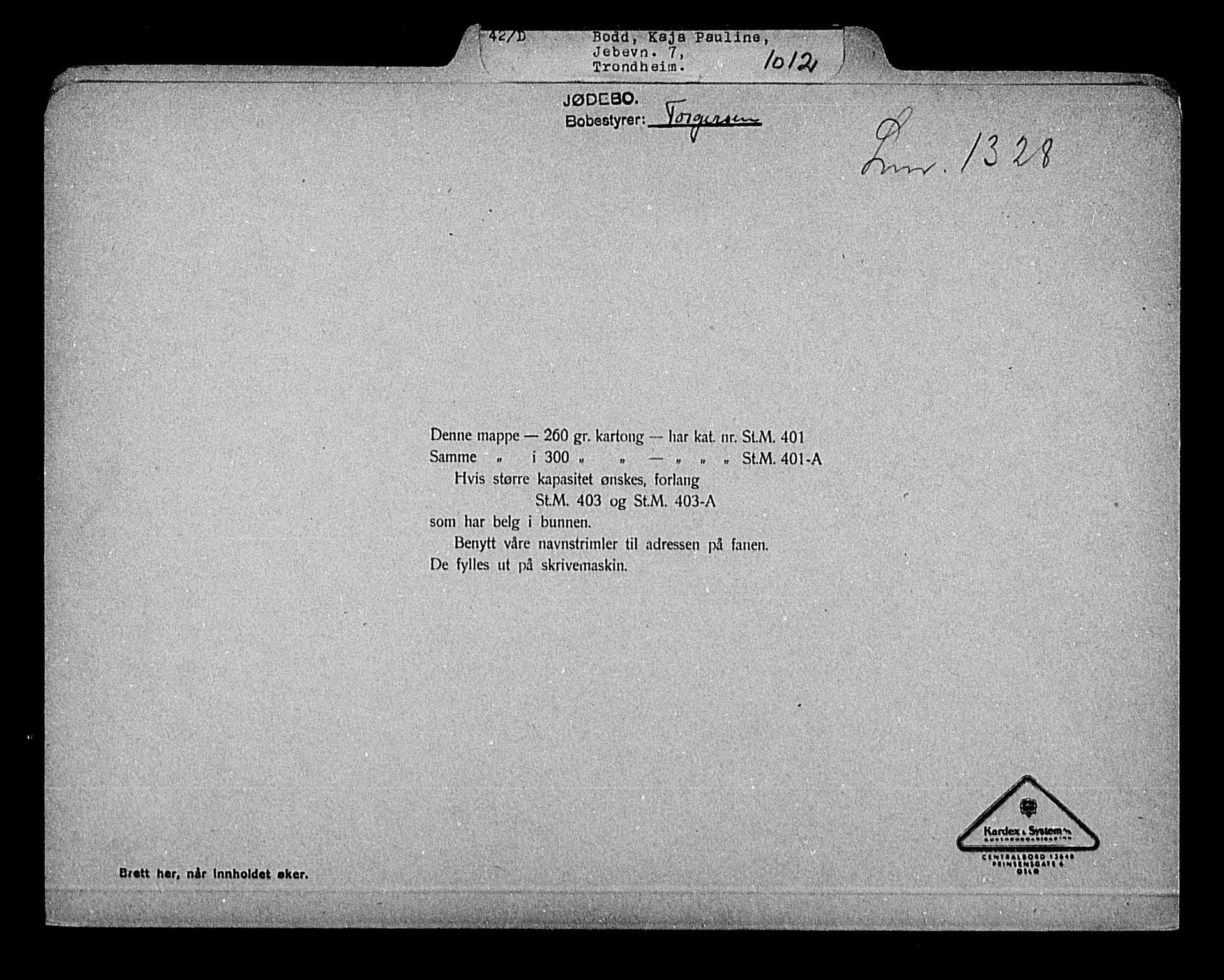 Justisdepartementet, Tilbakeføringskontoret for inndratte formuer, RA/S-1564/H/Hc/Hca/L0892: --, 1945-1947, p. 424