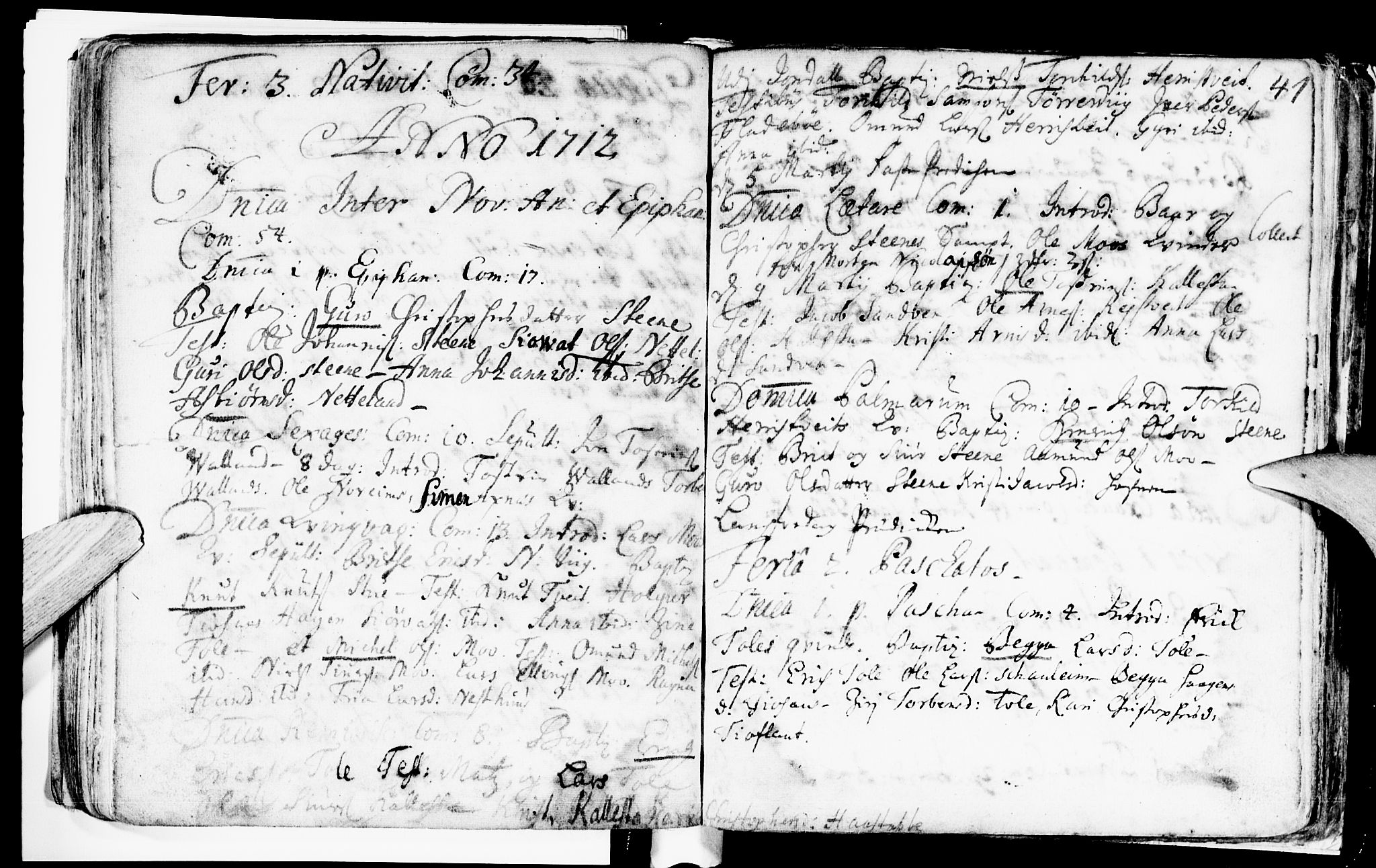 Kvam sokneprestembete, AV/SAB-A-76201/H/Haa: Parish register (official) no. A 2, 1696-1741, p. 41