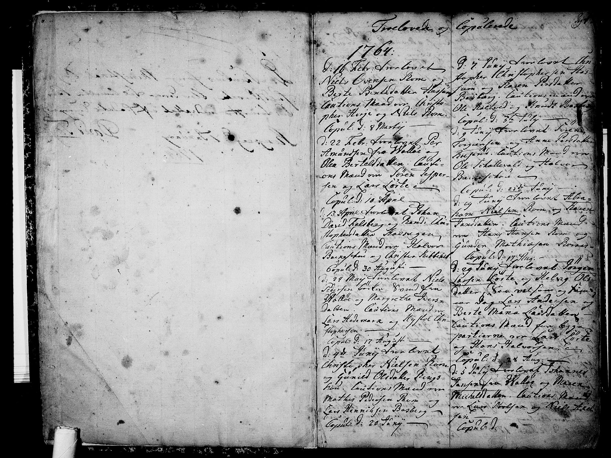 Sem kirkebøker, AV/SAKO-A-5/F/Fb/L0002: Parish register (official) no. II 2, 1764-1792, p. 1