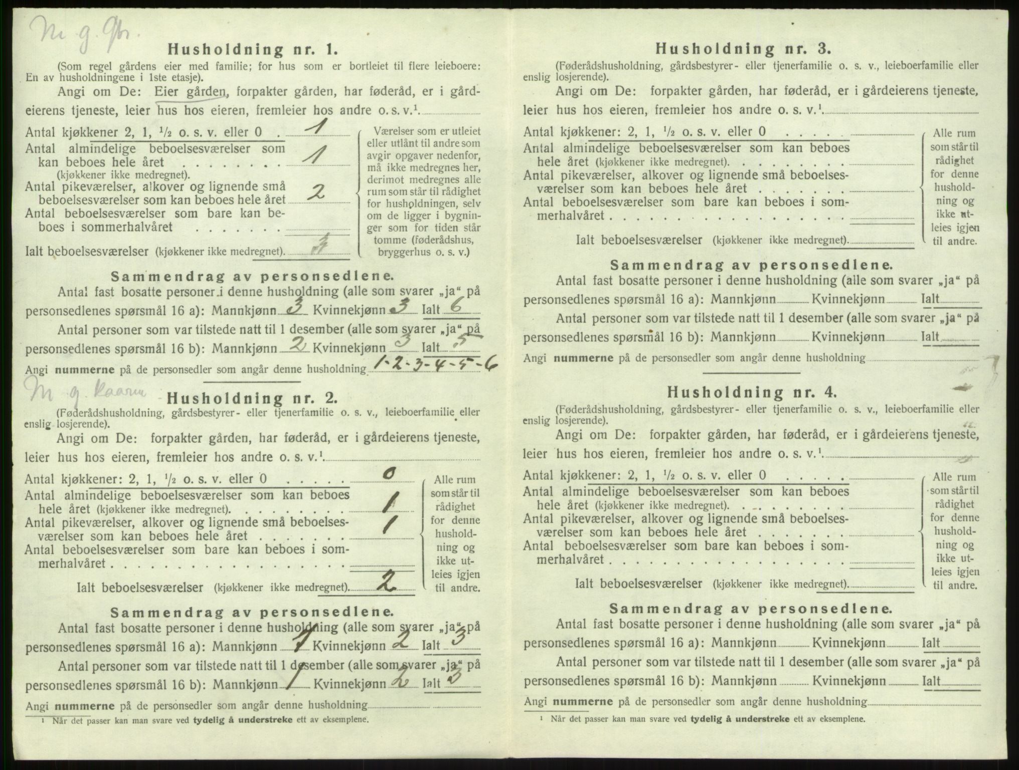 SAB, 1920 census for Vik, 1920, p. 989