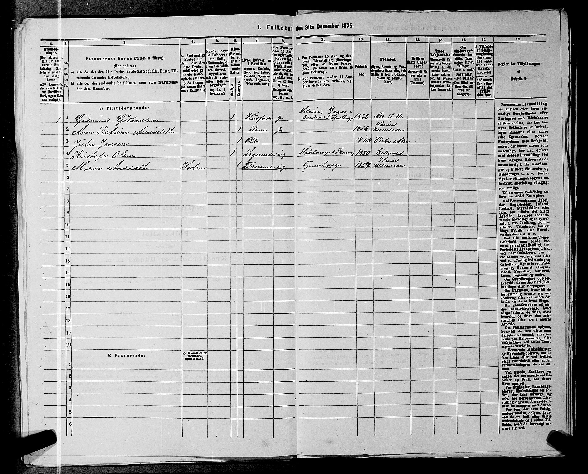RA, 1875 census for 0235P Ullensaker, 1875, p. 2012