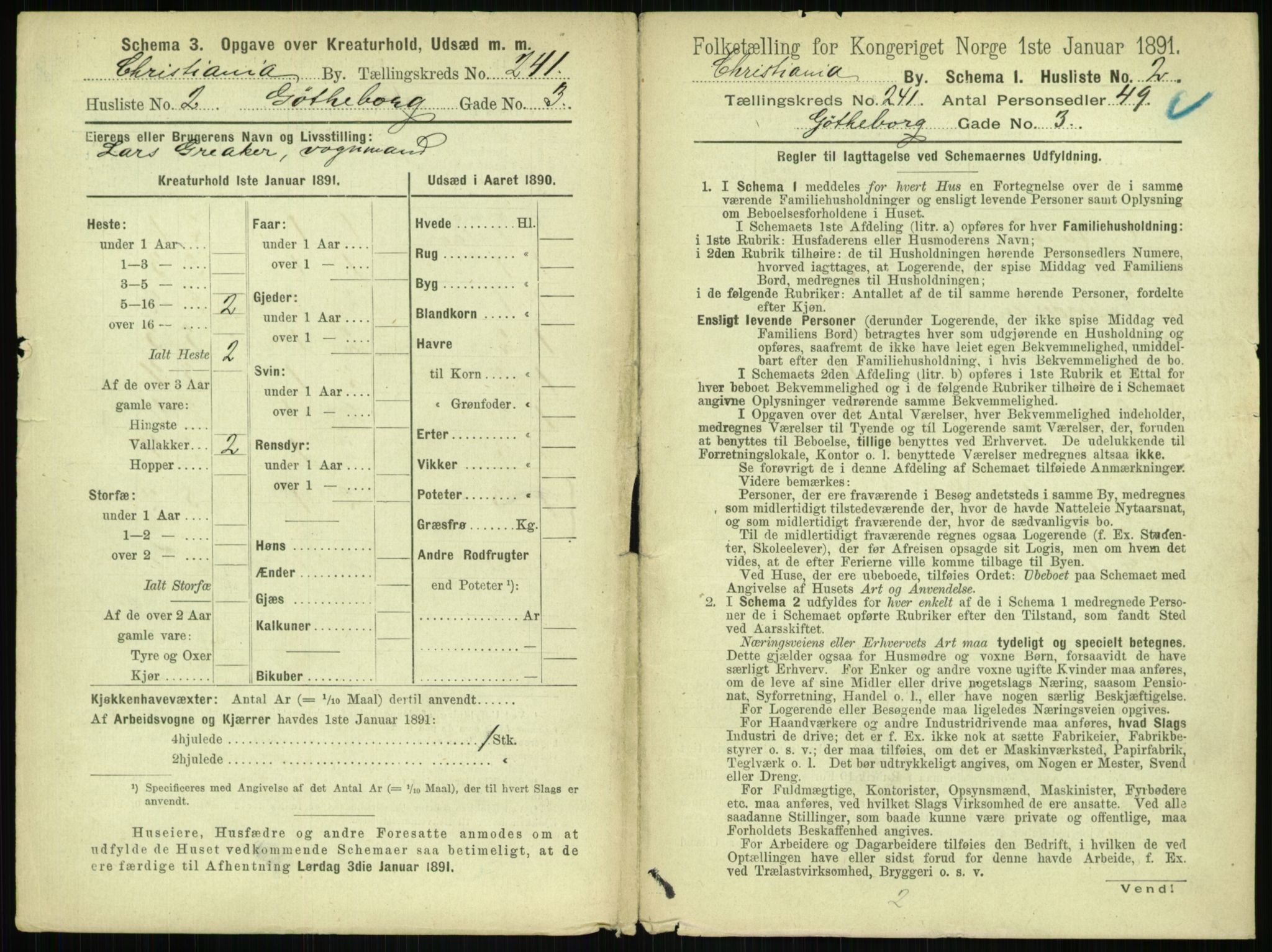 RA, 1891 census for 0301 Kristiania, 1891, p. 141567