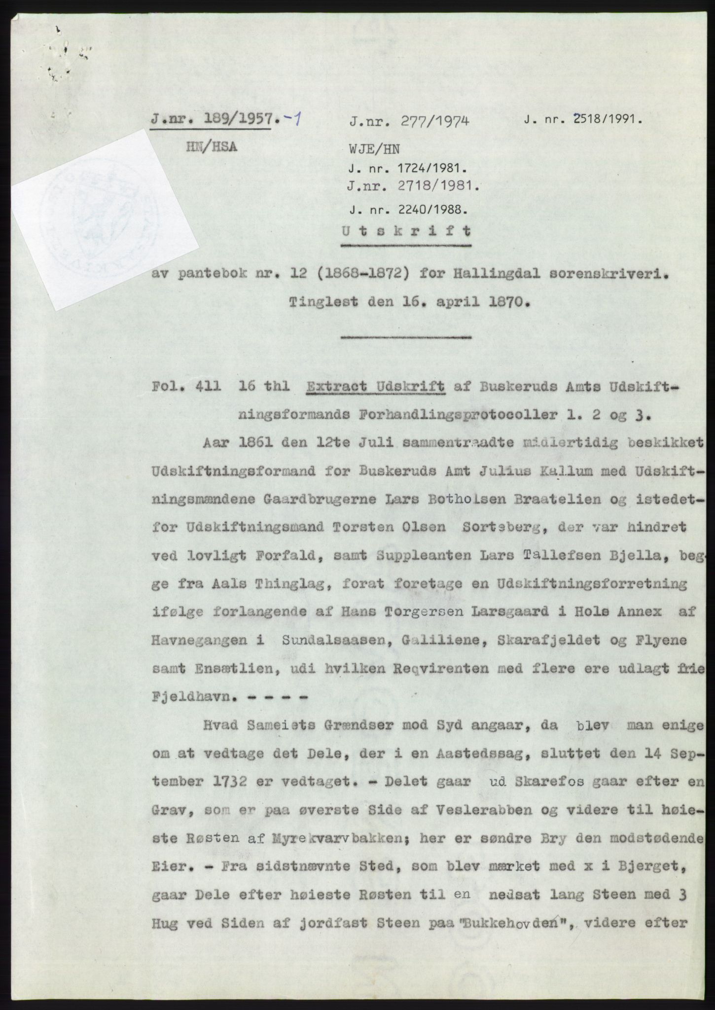 Statsarkivet i Kongsberg, SAKO/A-0001, 1956-1957, p. 230