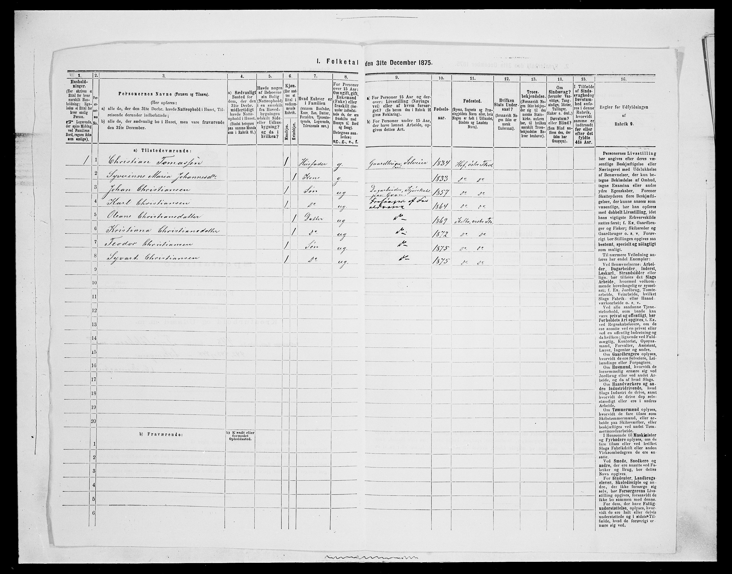 SAH, 1875 census for 0529P Vestre Toten, 1875, p. 1678