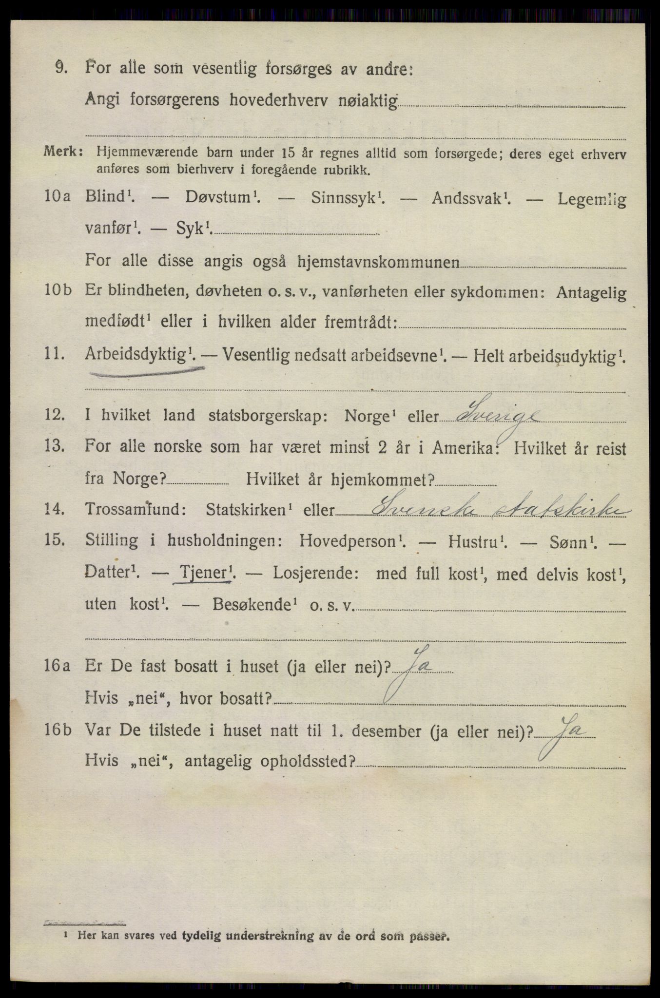 SAKO, 1920 census for Sandeherred, 1920, p. 16147