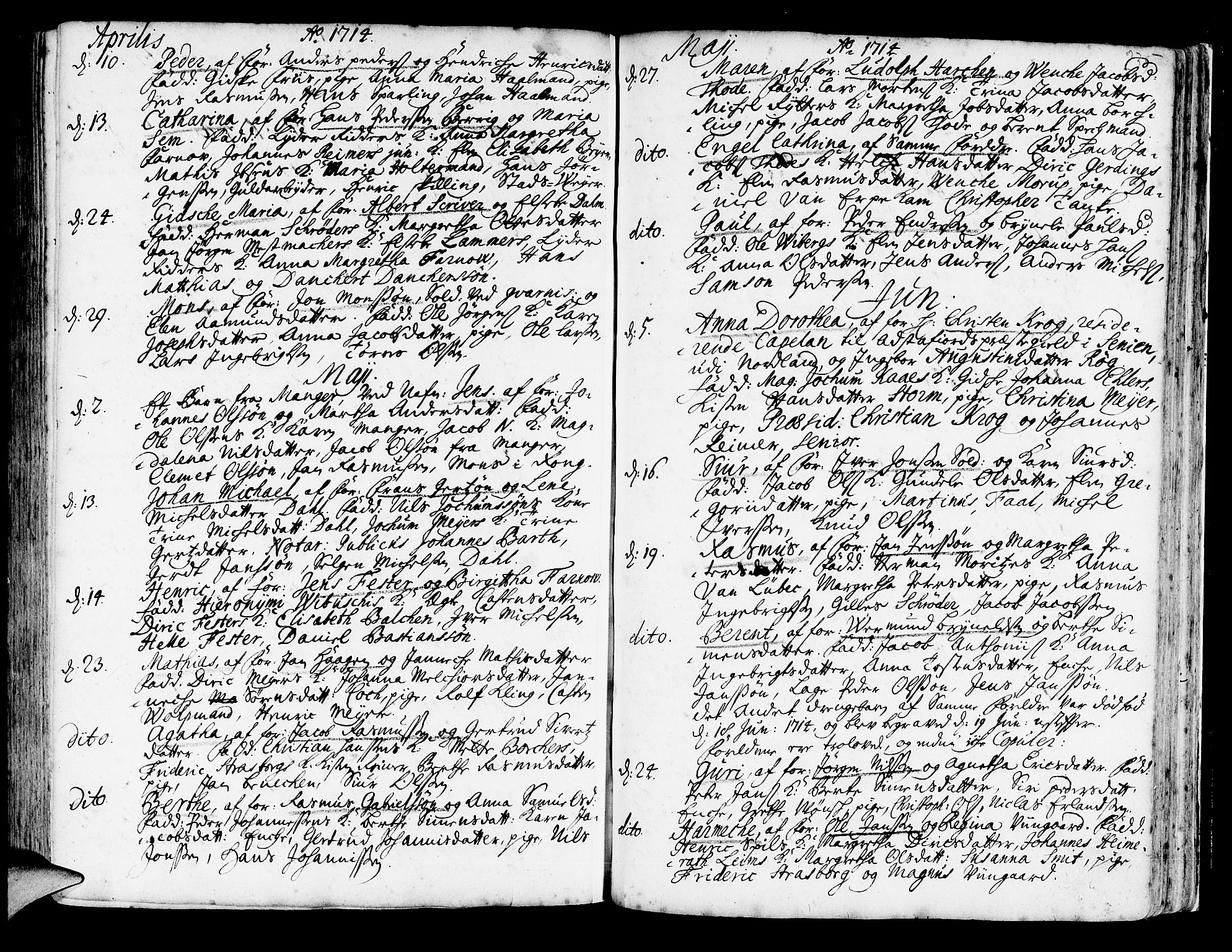 Korskirken sokneprestembete, AV/SAB-A-76101/H/Haa/L0003: Parish register (official) no. A 3, 1698-1719, p. 235