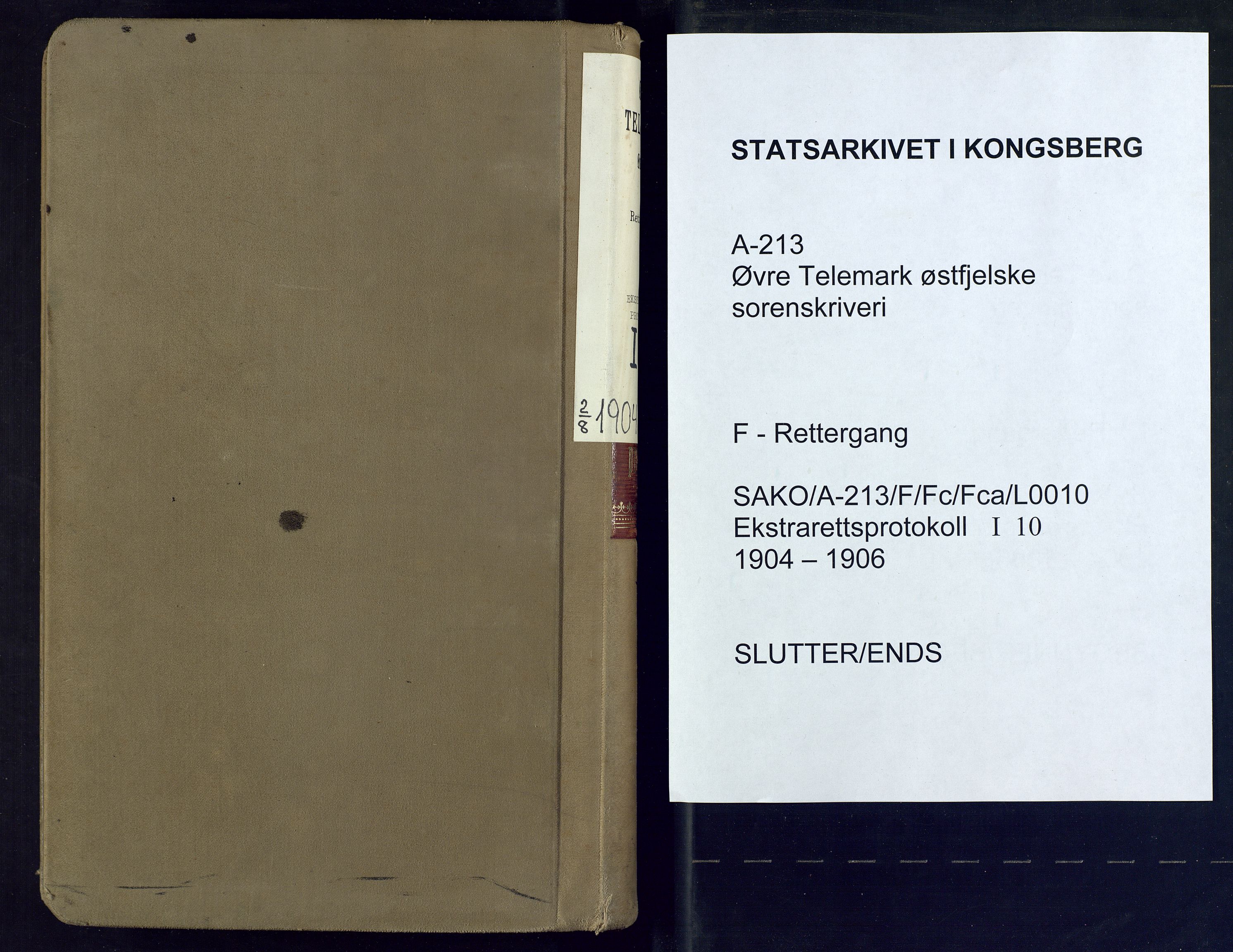 Øvre Telemark østfjelske sorenskriveri, SAKO/A-213/F/Fc/Fca/L0010: Ekstrarettsprotokoll, sivile saker, 1904-1906