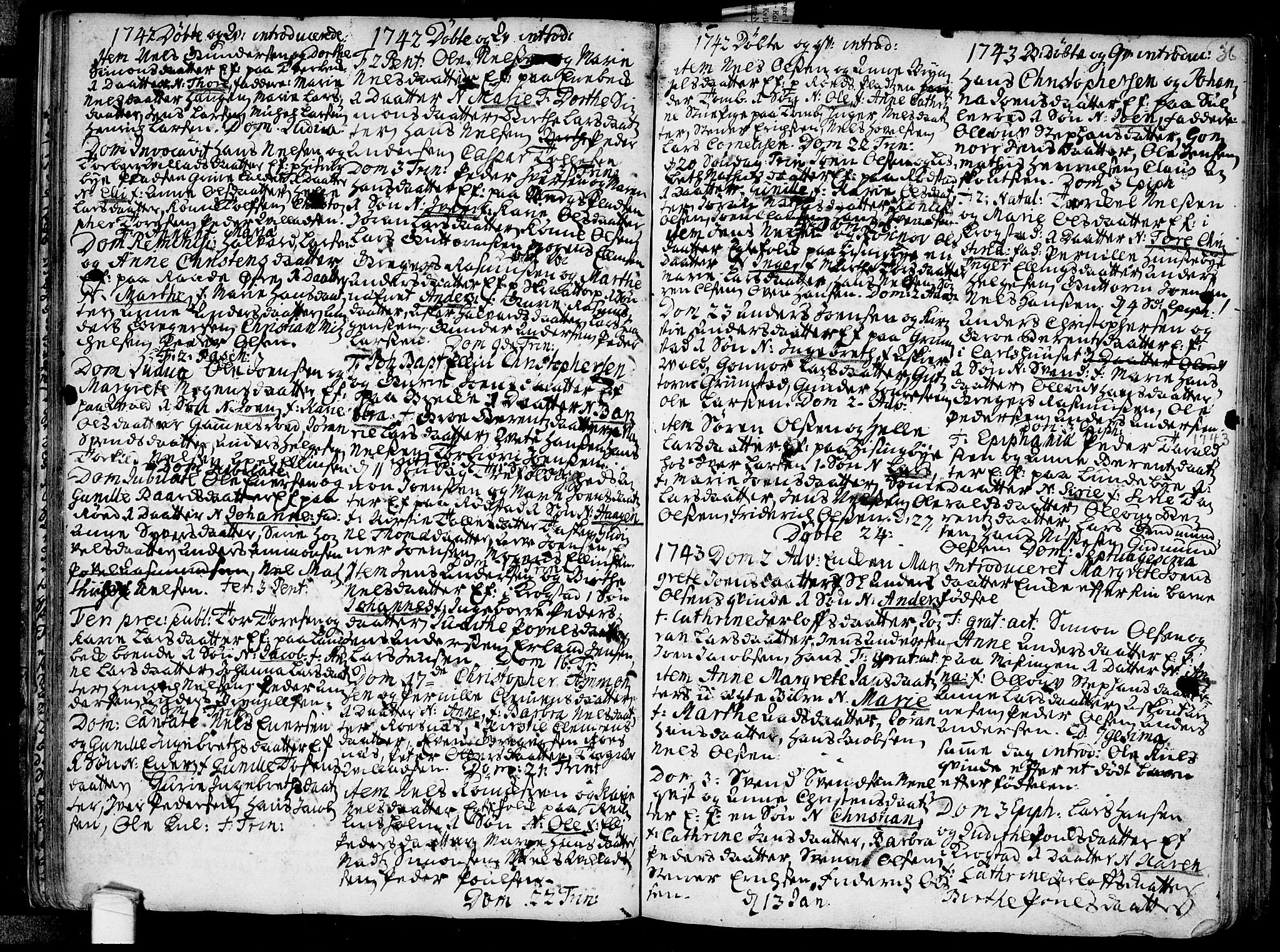 Råde prestekontor kirkebøker, SAO/A-2009/F/Fa/L0001: Parish register (official) no. 1, 1707-1762, p. 36