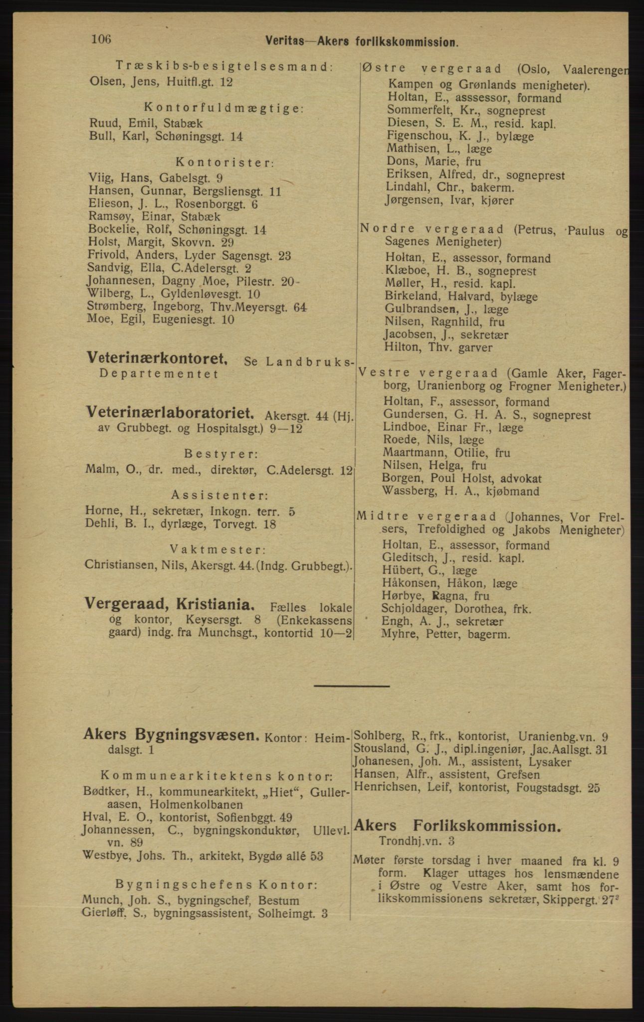 Kristiania/Oslo adressebok, PUBL/-, 1913, p. 108