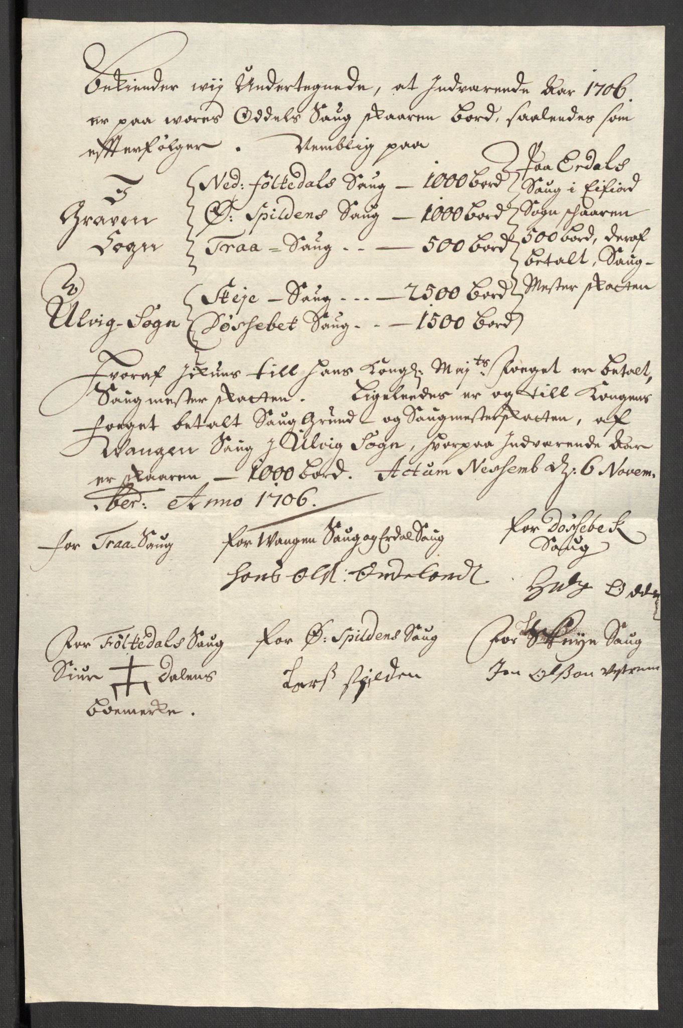 Rentekammeret inntil 1814, Reviderte regnskaper, Fogderegnskap, AV/RA-EA-4092/R48/L2984: Fogderegnskap Sunnhordland og Hardanger, 1706-1707, p. 184