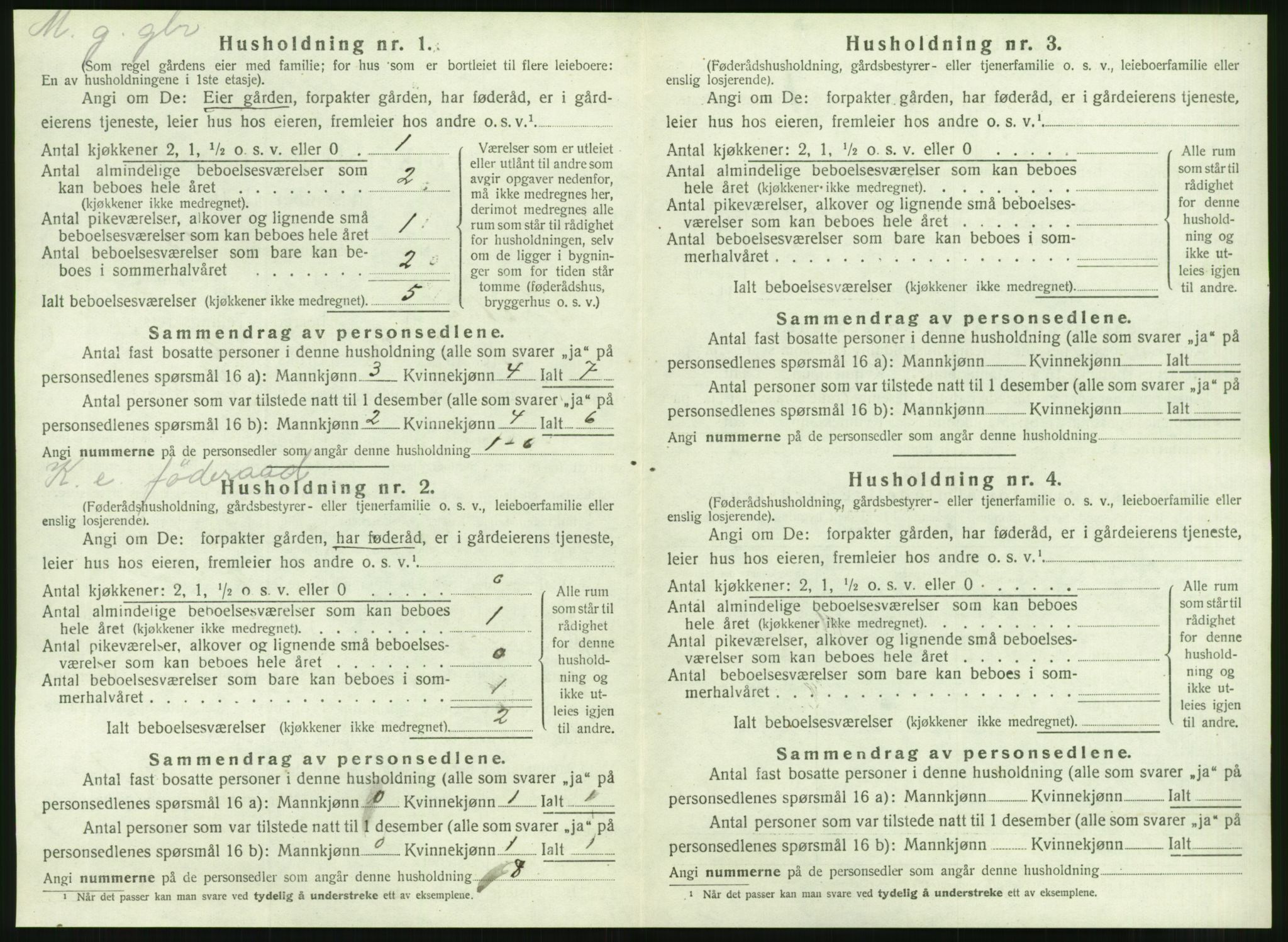SAT, 1920 census for Tustna, 1920, p. 440