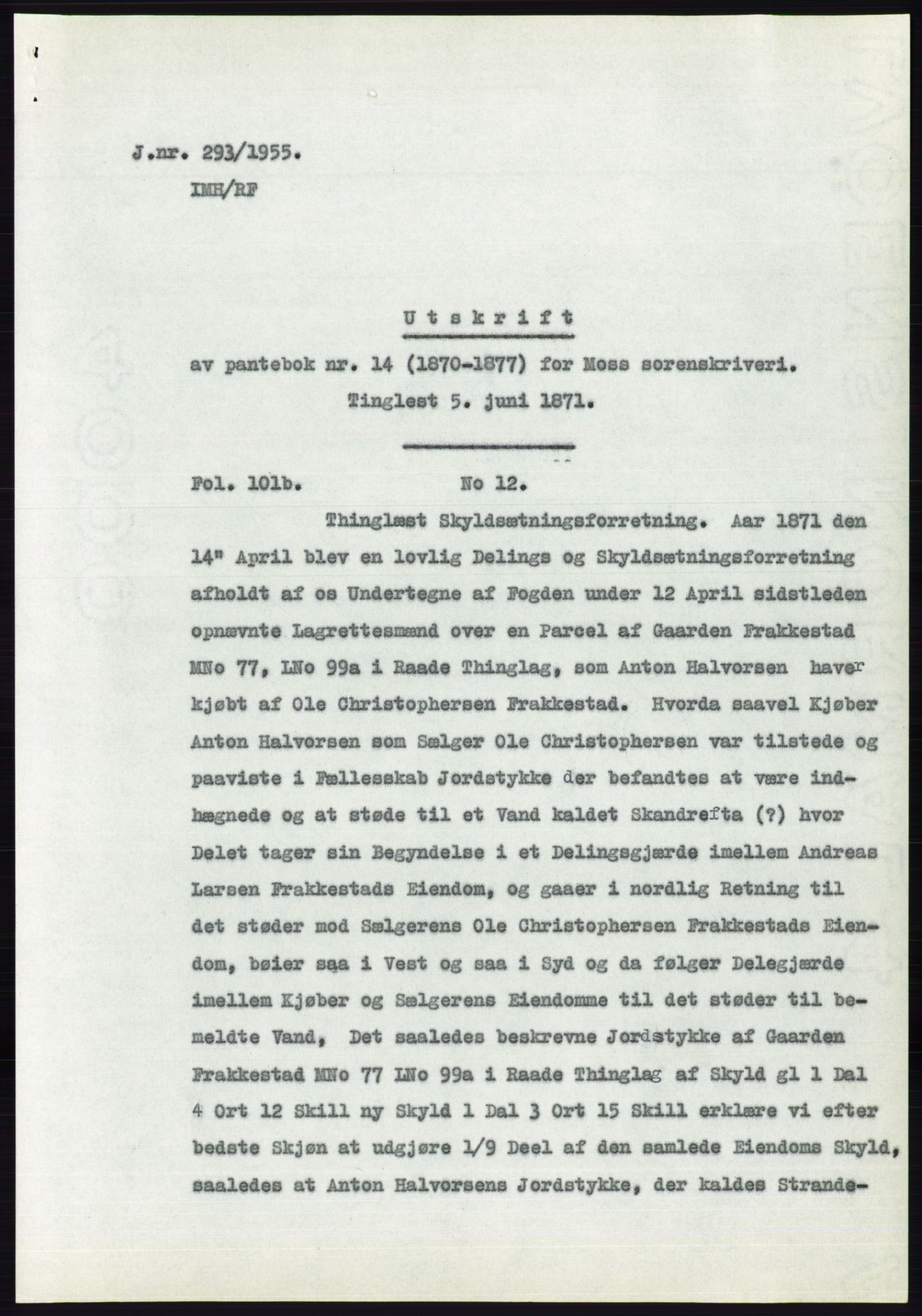 Statsarkivet i Oslo, SAO/A-10621/Z/Zd/L0002: Avskrifter, j.nr 5-691/1955, 1955, p. 241