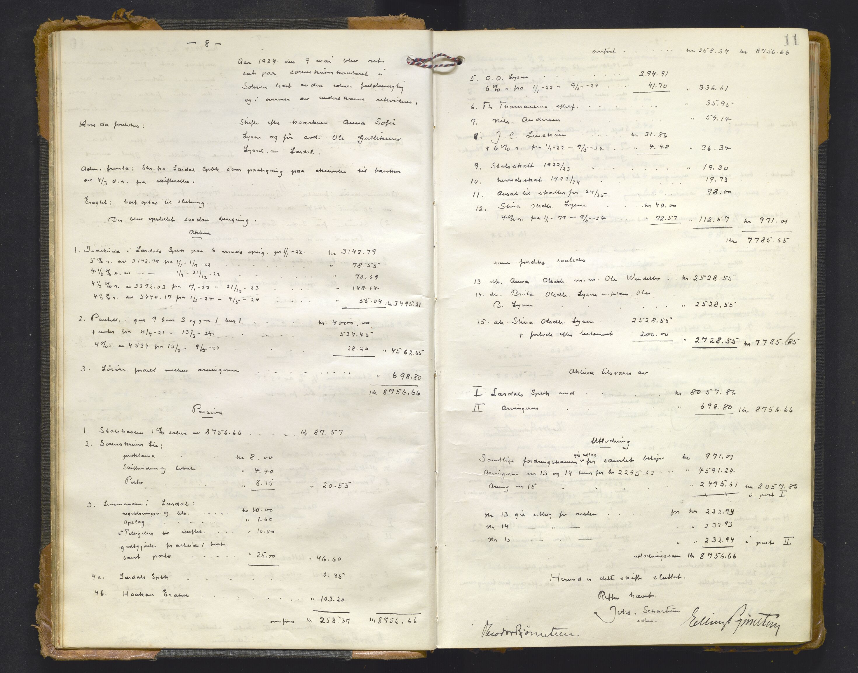 Indre Sogn tingrett, AV/SAB-A-3301/1/H/Hd/L0009: Skifteutlodningsprotokoll 9, 1923-1932, p. 10b-11a