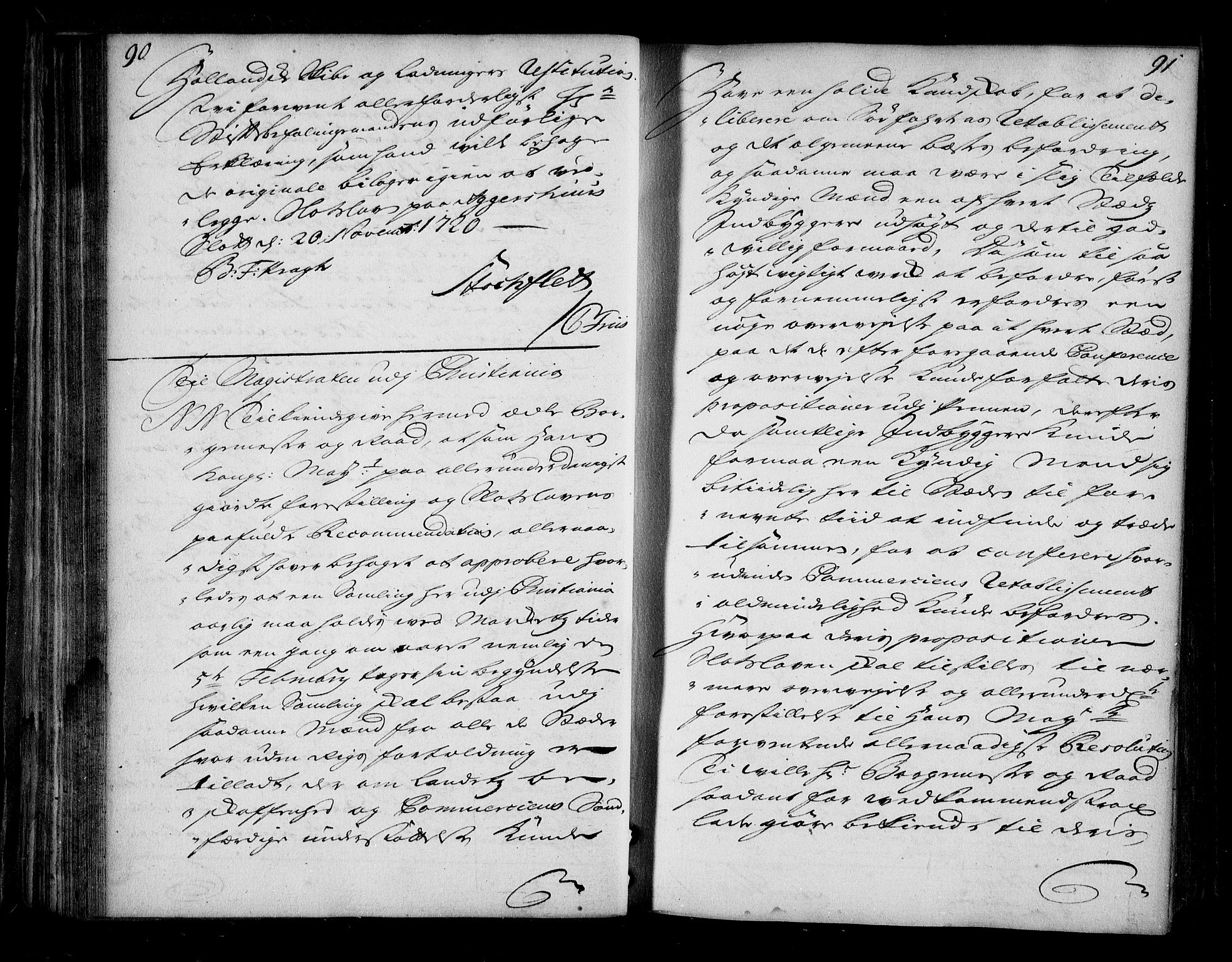 Stattholderembetet 1572-1771, AV/RA-EA-2870/Bd/L0013: Ordreprotokoll, 1720-1722, p. 90-91