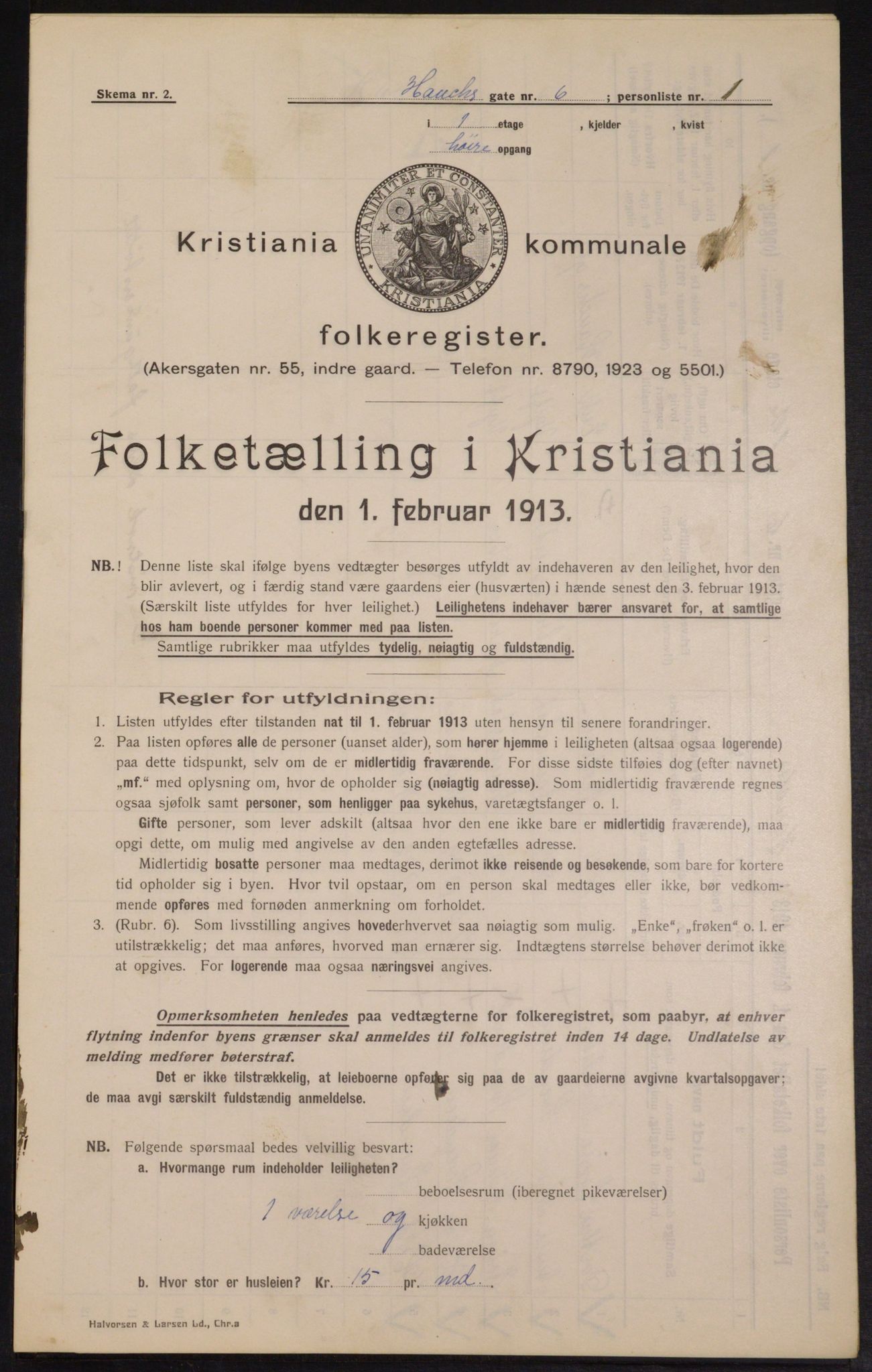 OBA, Municipal Census 1913 for Kristiania, 1913, p. 35241