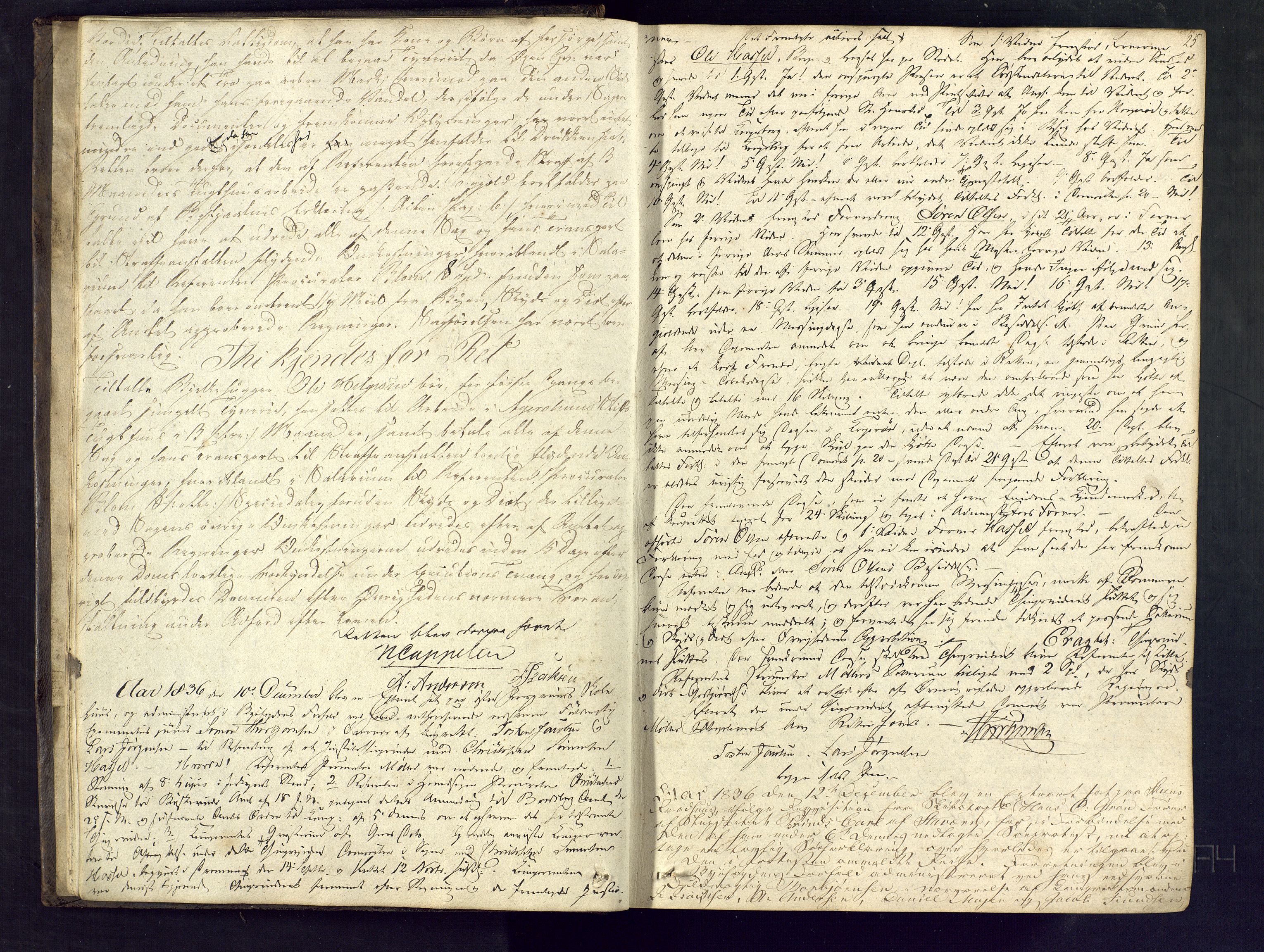 Skien byfogd, AV/SAKO-A-219/F/Fc/L0002: Sivil ekstrarettsprotokoll., 1836-1843, p. 24-25