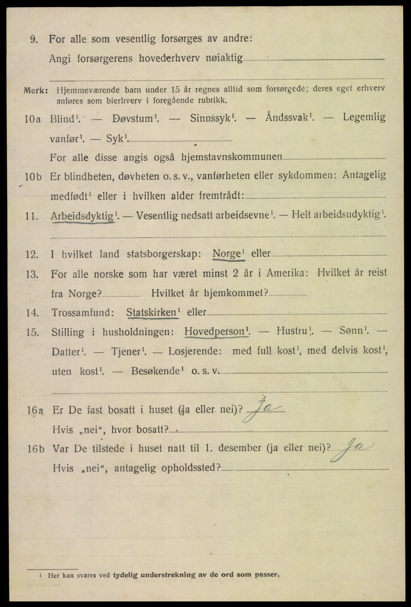 SAK, 1920 census for Iveland, 1920, p. 1928