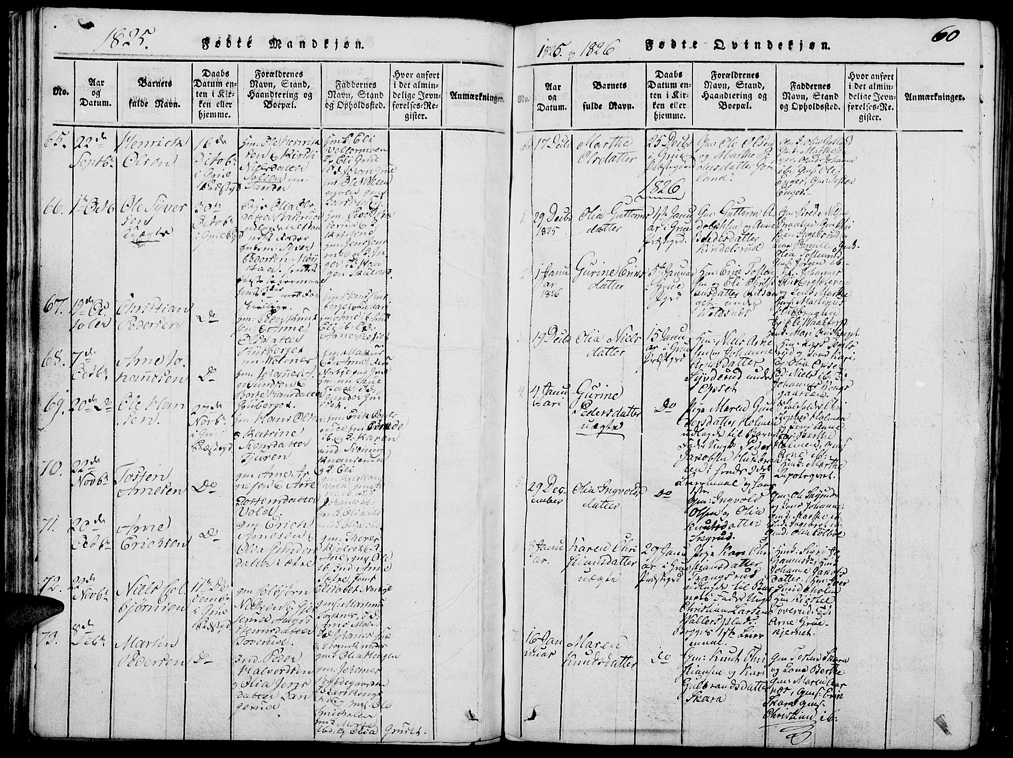 Grue prestekontor, AV/SAH-PREST-036/H/Ha/Hab/L0002: Parish register (copy) no. 2, 1815-1841, p. 60