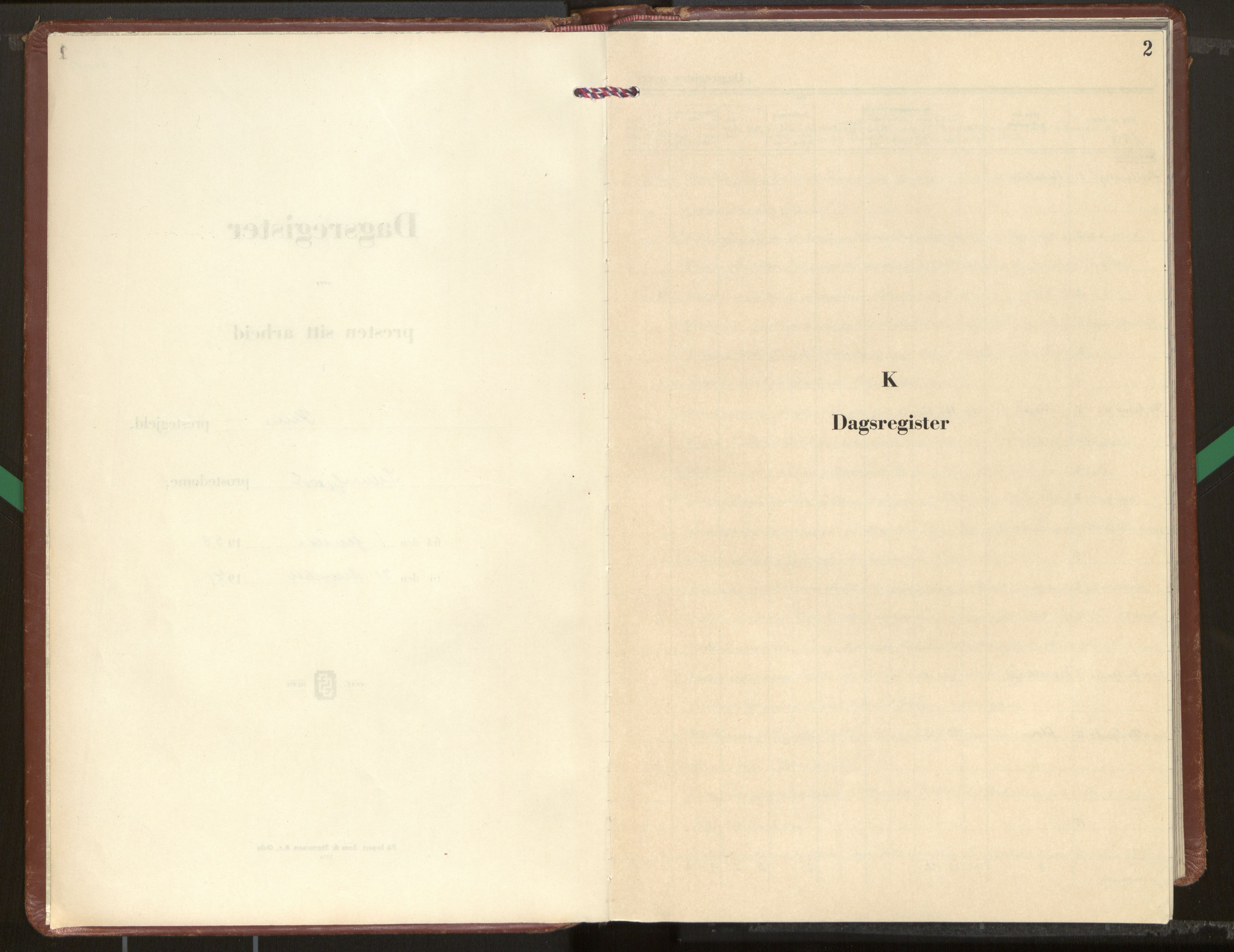 Kinn sokneprestembete, AV/SAB-A-80801/H/Haa/Haag/L0007: Diary records no. G 7, 1958-1971, p. 2